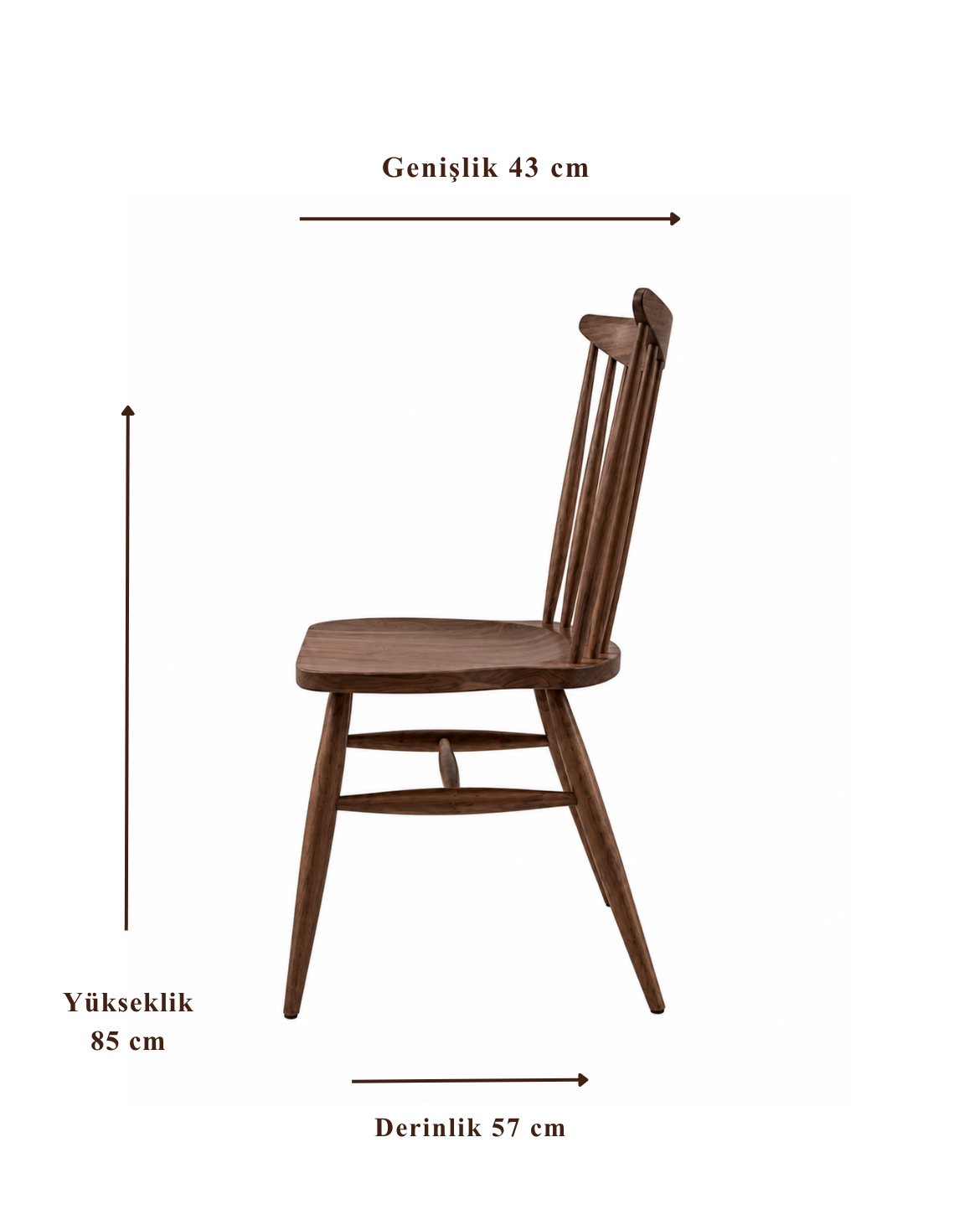 Alberohome Vienta Masif Ahşap Sandalye