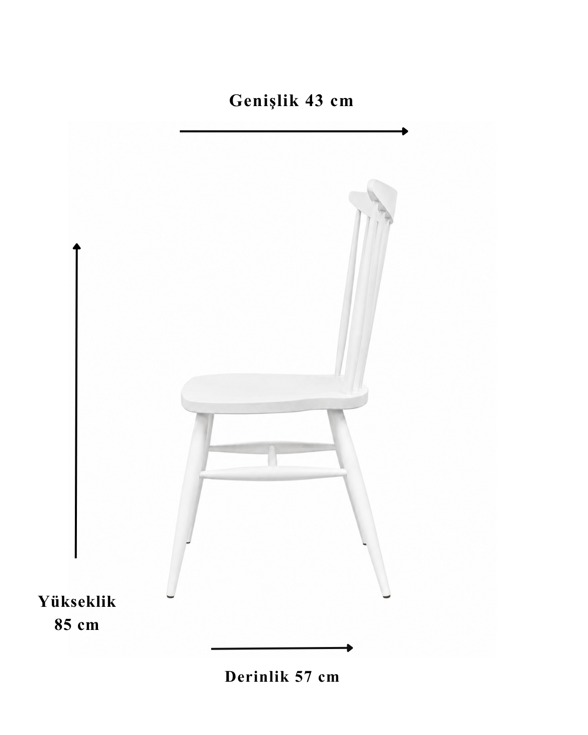 Alberohome Vienta Masif Ahşap Sandalye