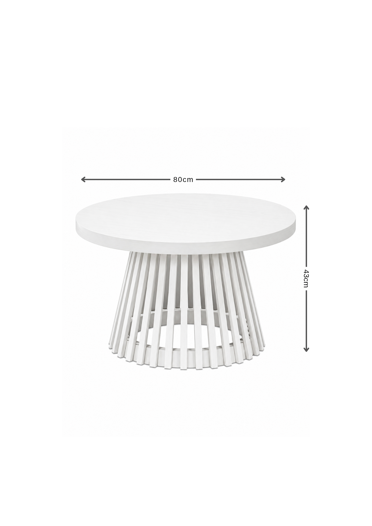 Alberohome Yuvarlak Orta Sehpa 80 cm Modern Tasarım