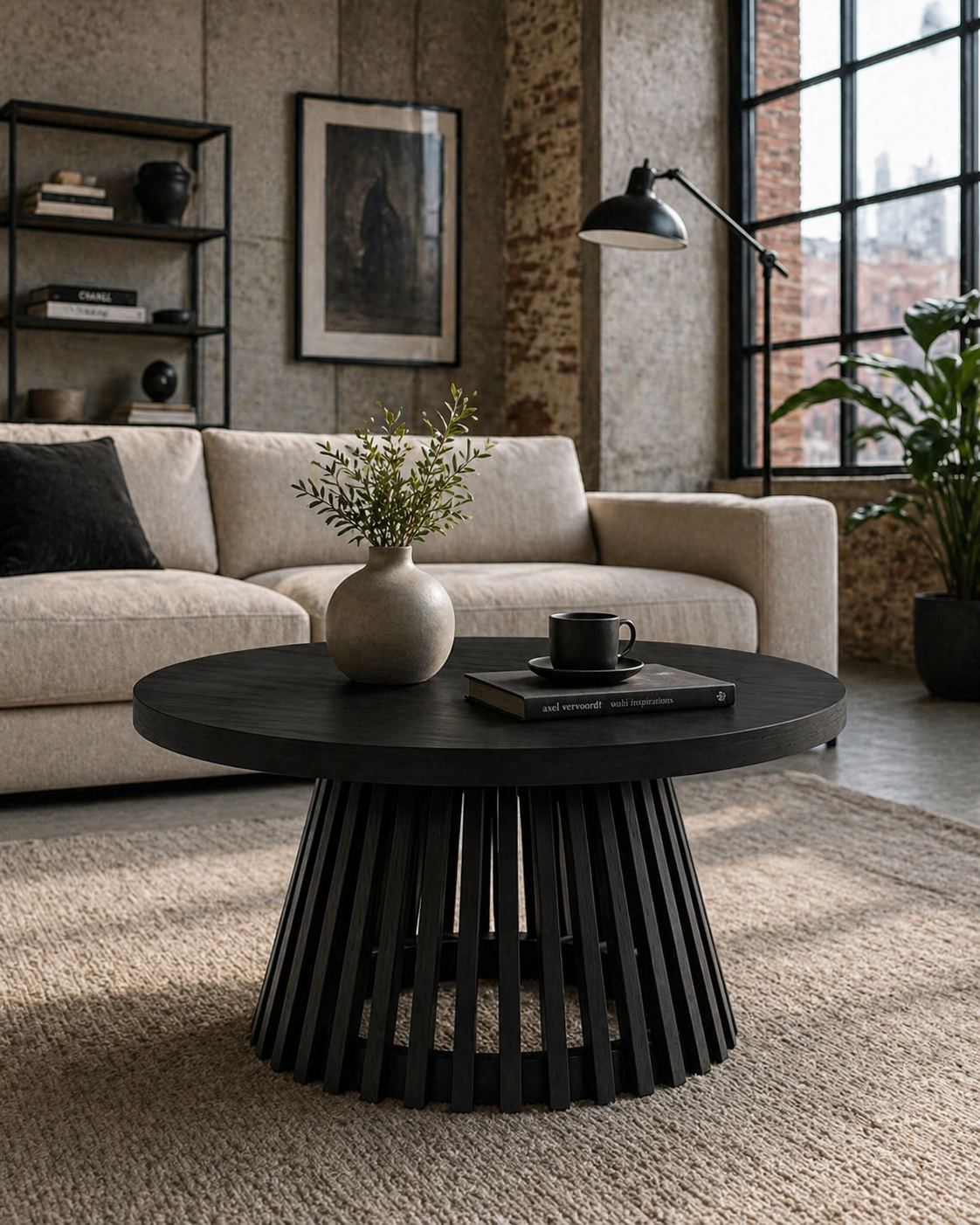 Alberohome Yuvarlak Orta Sehpa 80 cm Modern Tasarım