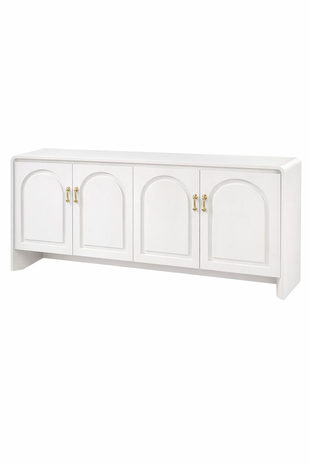 Arka Serisi Kemer Kapaklı Ahşap Konsol – Klasik Çizgili Salon Konsolu – 190 × 43 × 84 cm