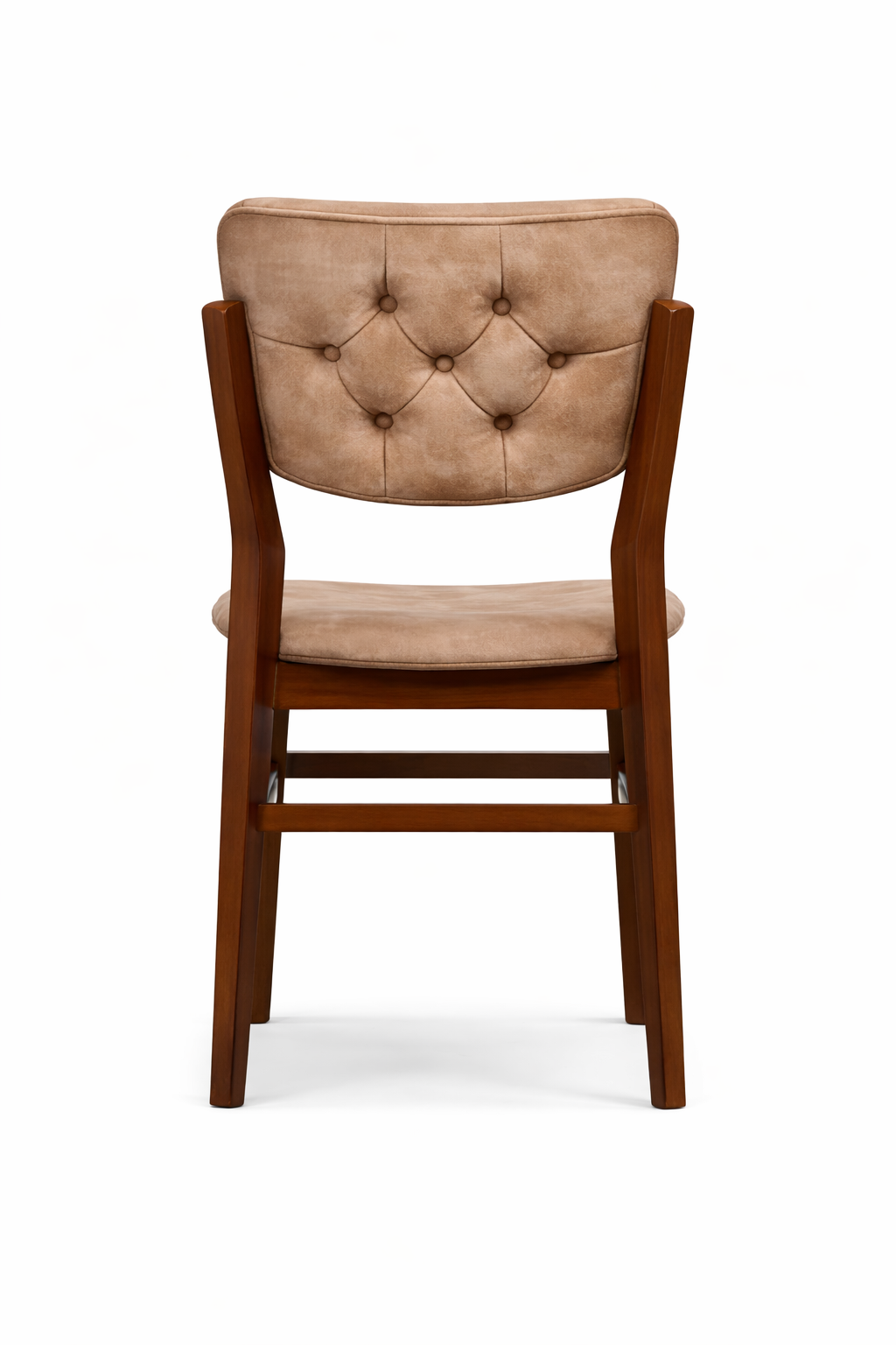 Arvento Kapitoneli Ahşap Sandalye – Döşemeli Modern Yemek Sandalyesi – 49 × 42 × 70 cm