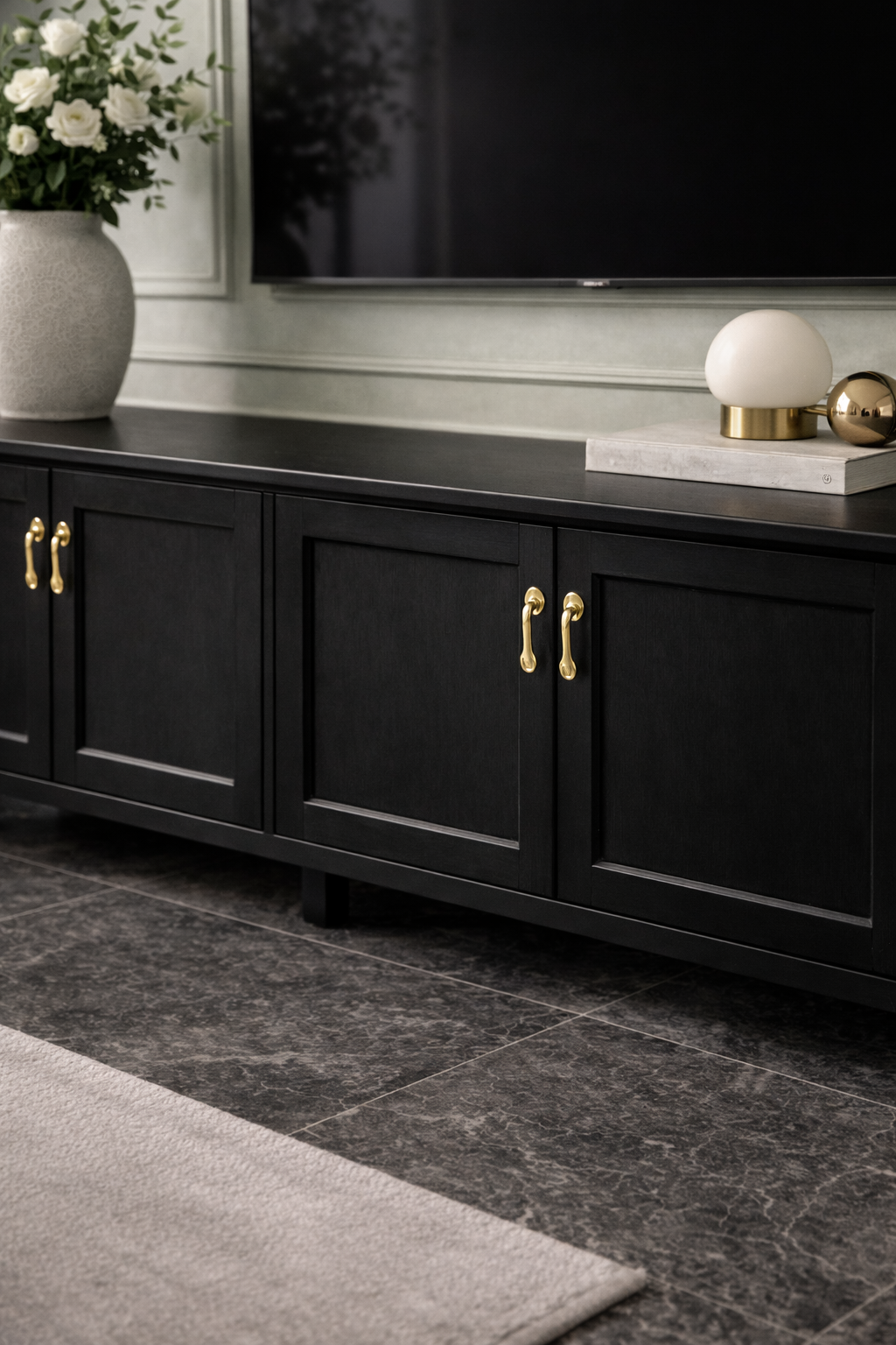 Atlas Serisi Ahşap TV Ünitesi – Geniş Depolamalı Salon TV Ünitesi – 200 × 45 × 95 cm