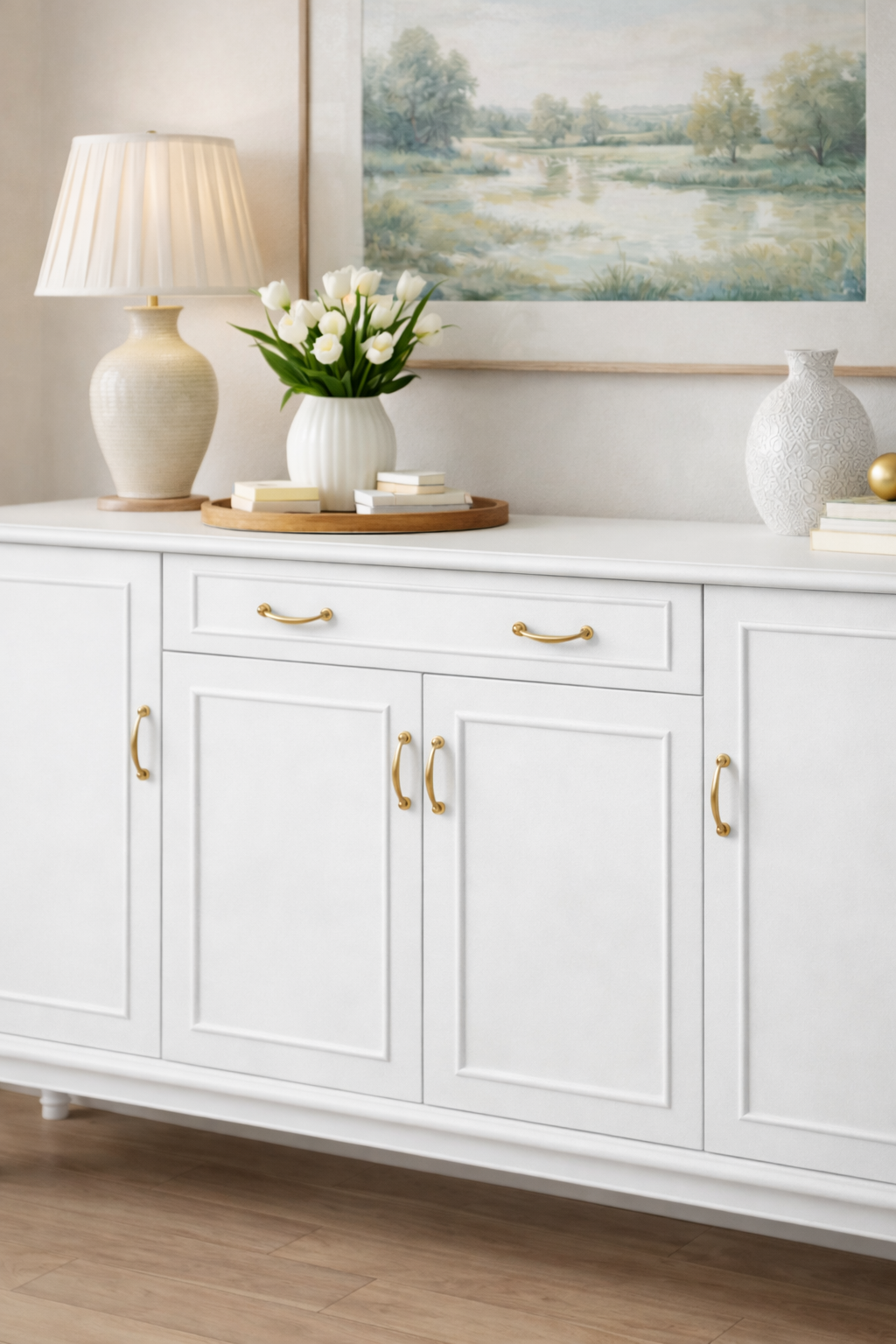 Aura Ahşap Konsol – Kapaklı Klasik Salon Konsolu – 180 × 42 × 91 cm