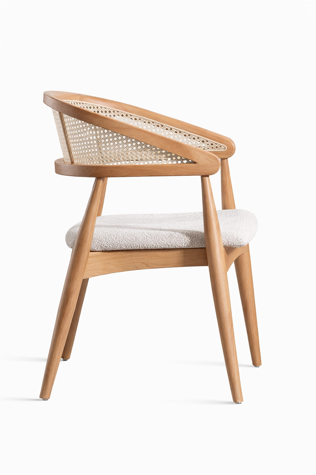 Belen Natural Ahşap Hazeranlı Kayın Sandalye Detaylı İşçilik Modern Şık Tasarım