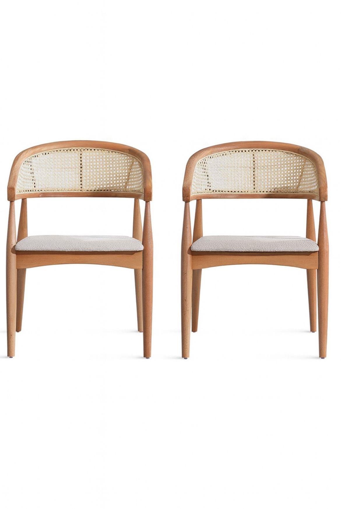 Belen Naturel Sandalye (2 Adet)