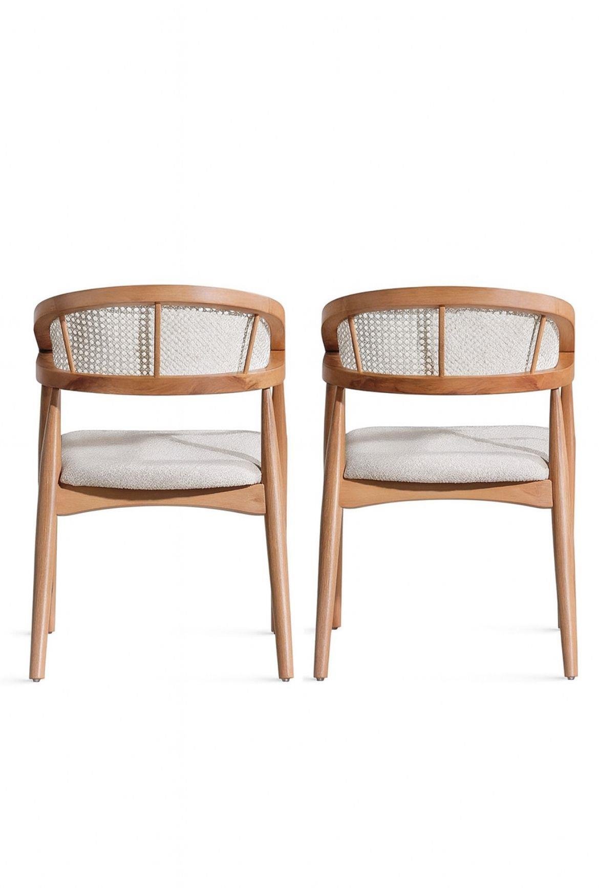 Belen Naturel Sandalye (2 Adet)