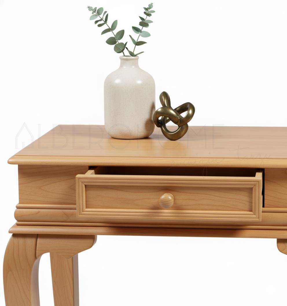 Bellissima Doğal Ahşap Beyaz Dresuar 80 Cm – Rustik Country Tasarım