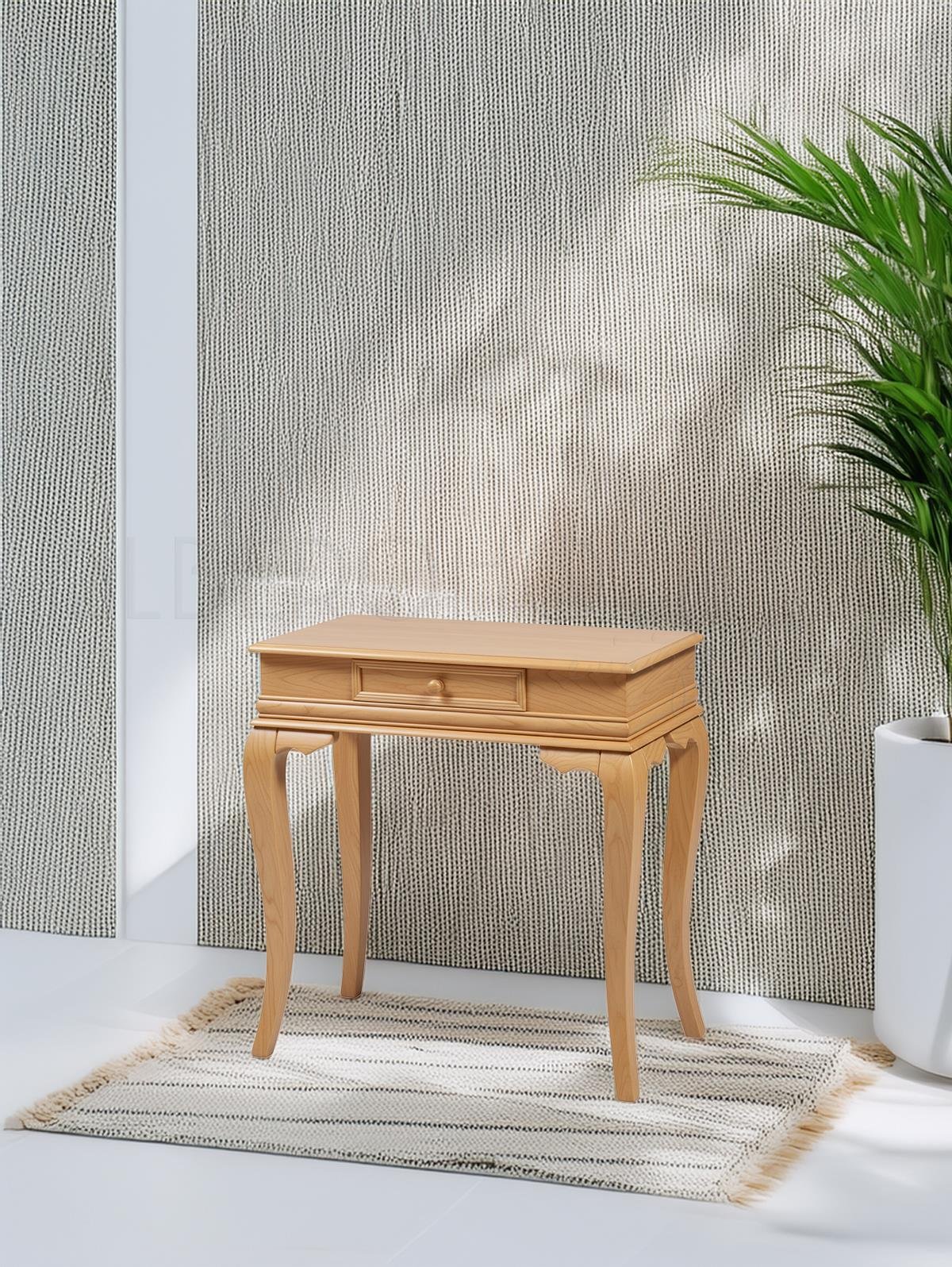 Bellissima Doğal Ahşap Beyaz Dresuar 80 Cm – Rustik Country Tasarım