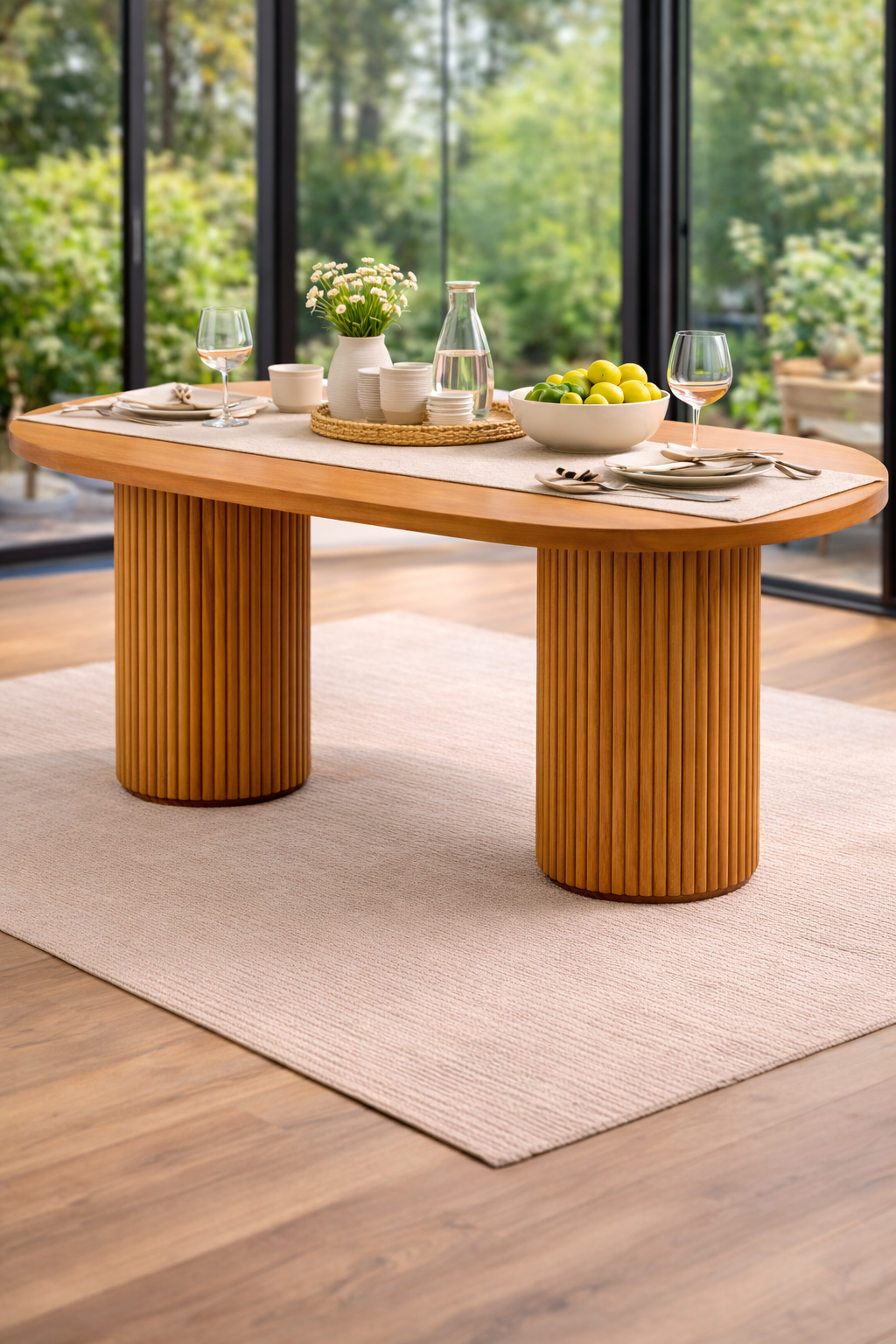 Bohannon Ahşap Yemek Masası – Modern Salon ve Mutfak Masası | 160x90 | 2026