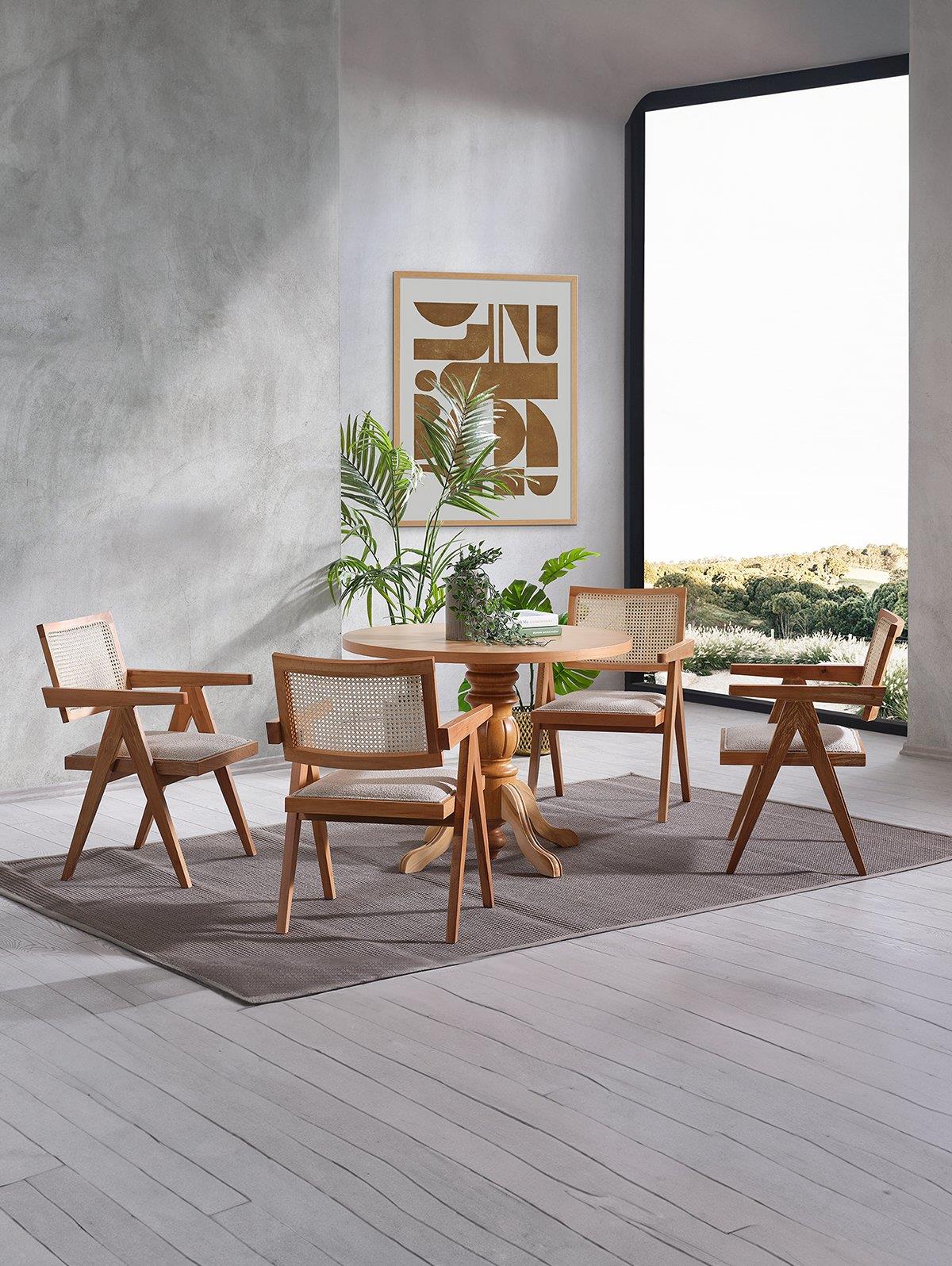 Bukle Masa Takımı 120x120