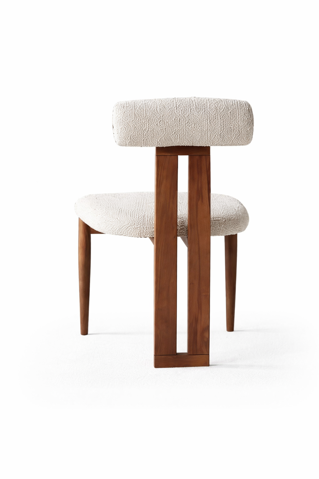 Camelia T Modeli Doğal Ahşap Döşemeli Ceviz Sandalye El İşçiliği Bohem İskandinav Tasarım