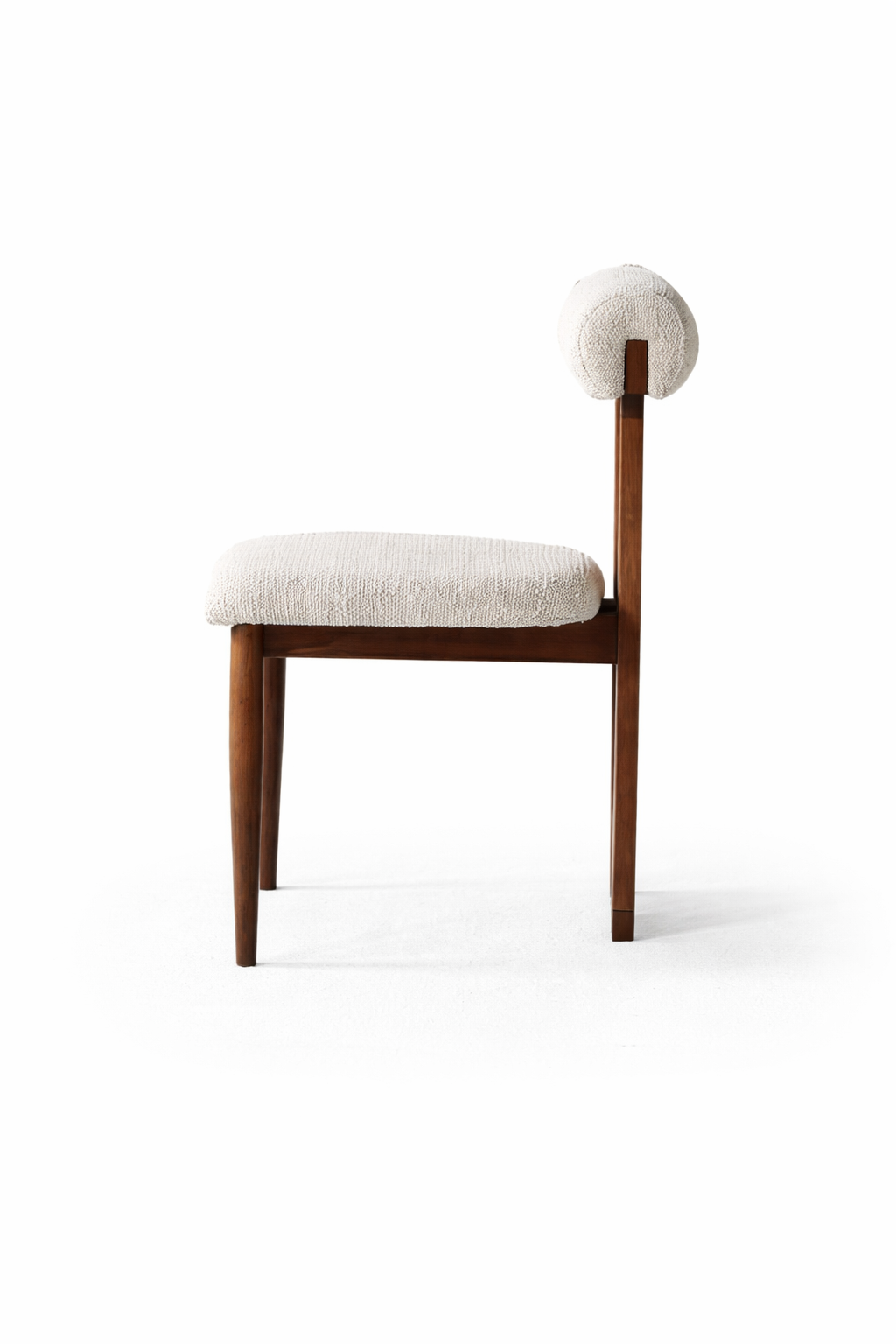 Camelia T Modeli Doğal Ahşap Döşemeli Ceviz Sandalye El İşçiliği Bohem İskandinav Tasarım