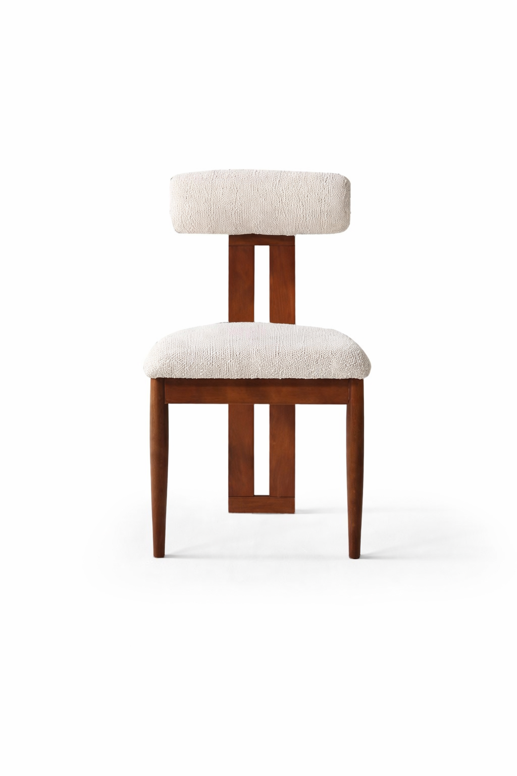 Camelia T Modeli Doğal Ahşap Döşemeli Ceviz Sandalye El İşçiliği Bohem İskandinav Tasarım