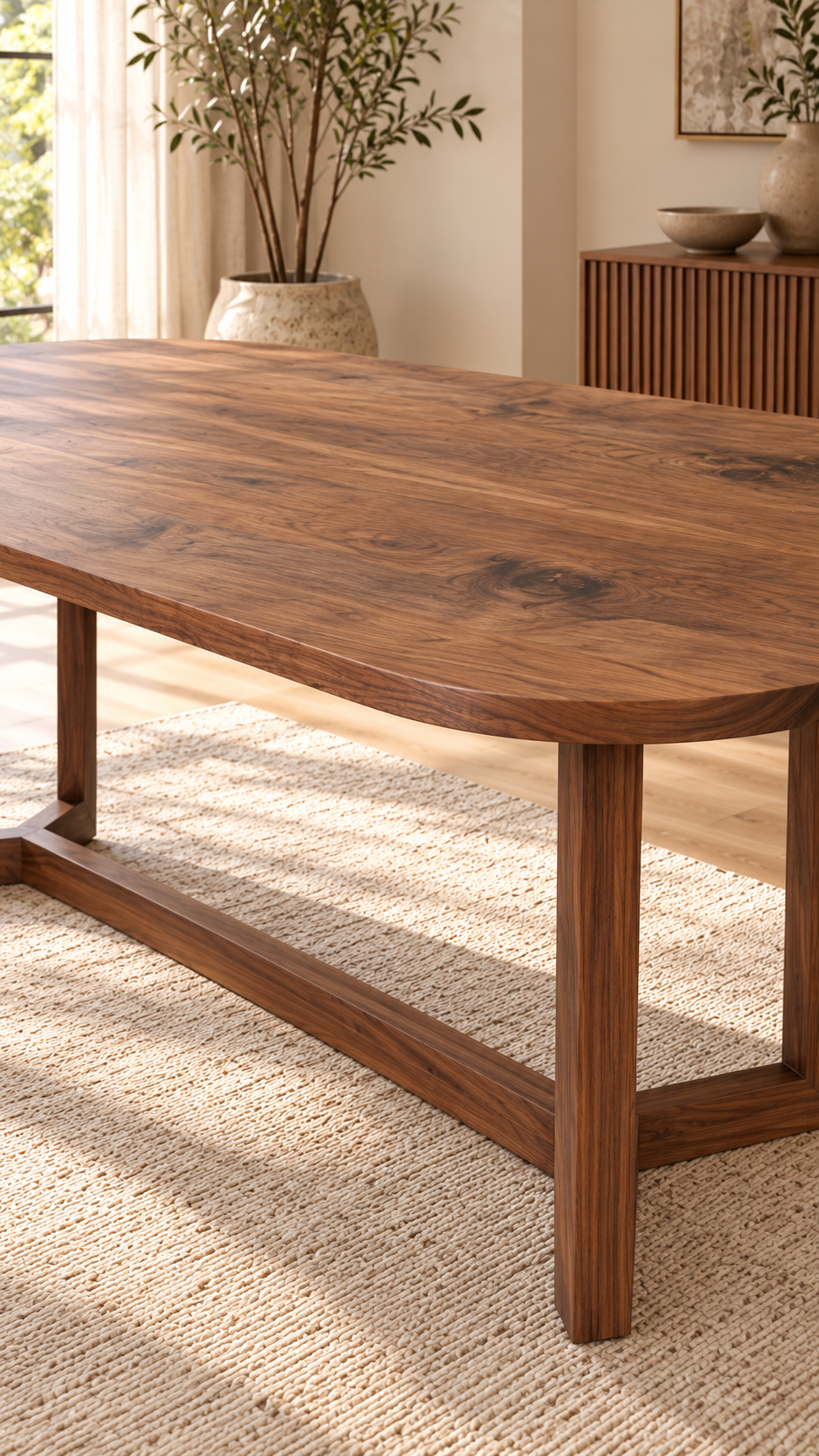 Ceviz Rengi Ahşap Yemek Masası 190x100 cm – Alberohome