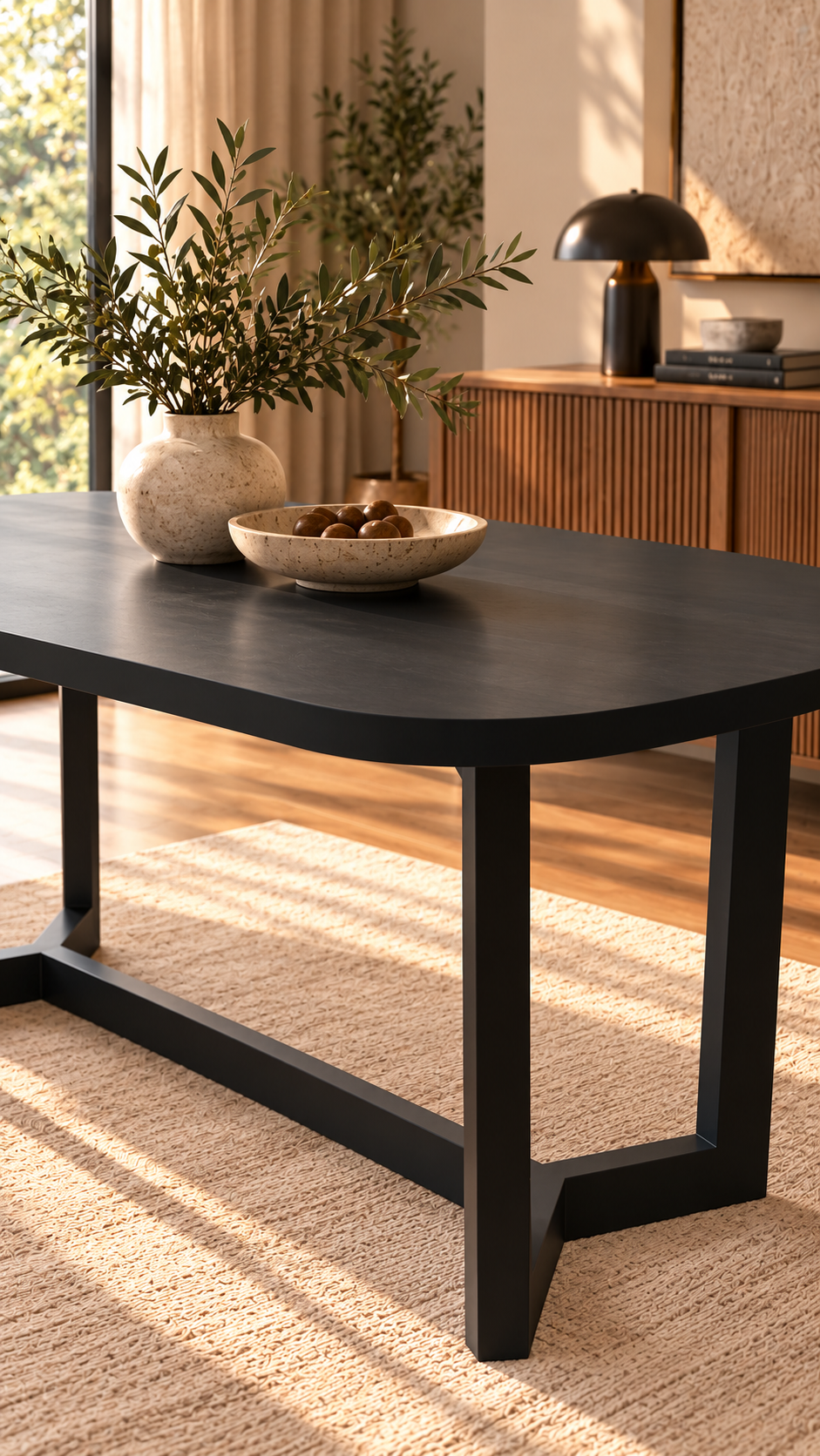Ceviz Rengi Ahşap Yemek Masası 190x100 cm – Alberohome
