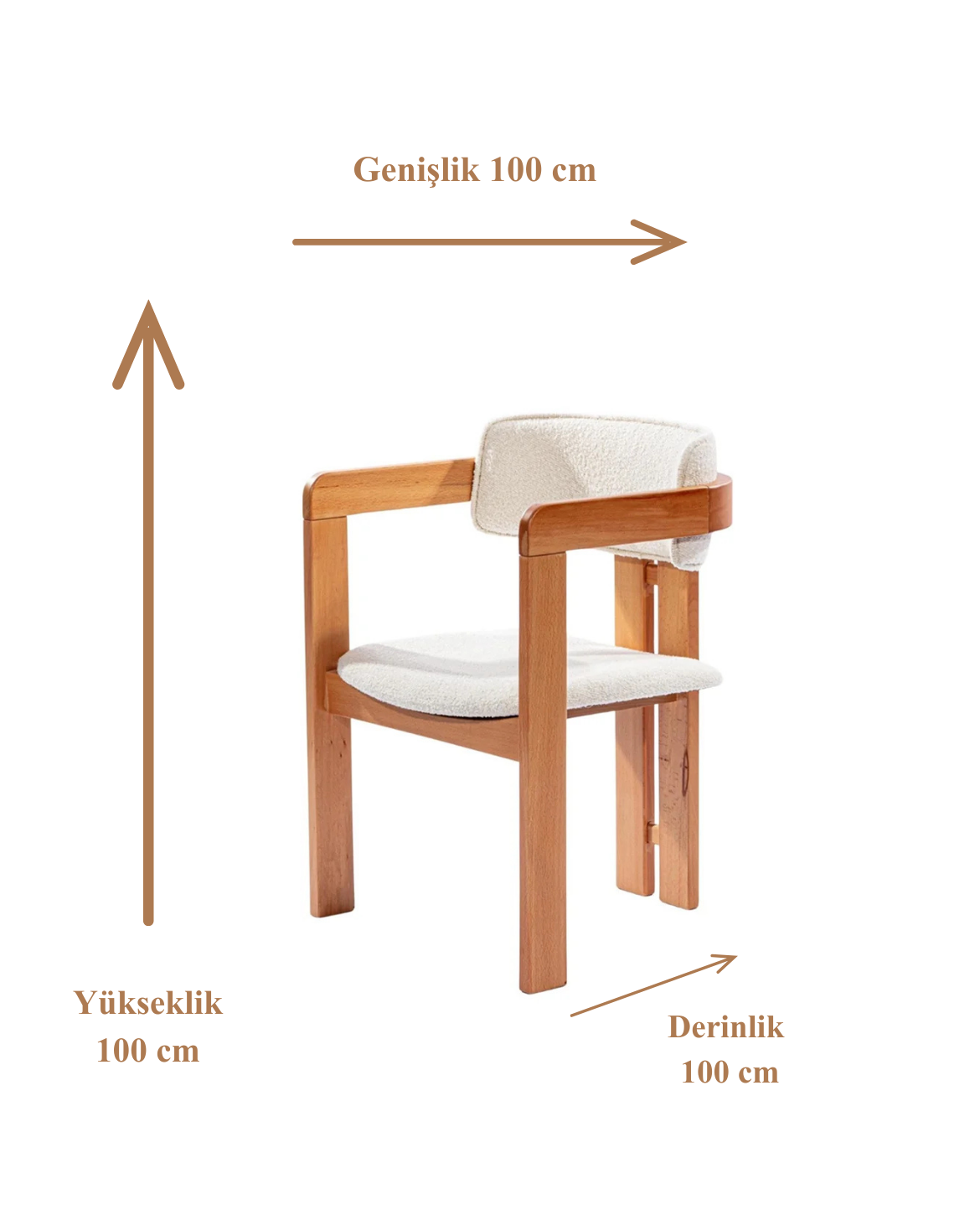 Cicla Doğal Ahşap Döşemeli Naturel Kolçaklı T Modeli  Sandalye El İşçiliği Bohem İskandinav Tasarım