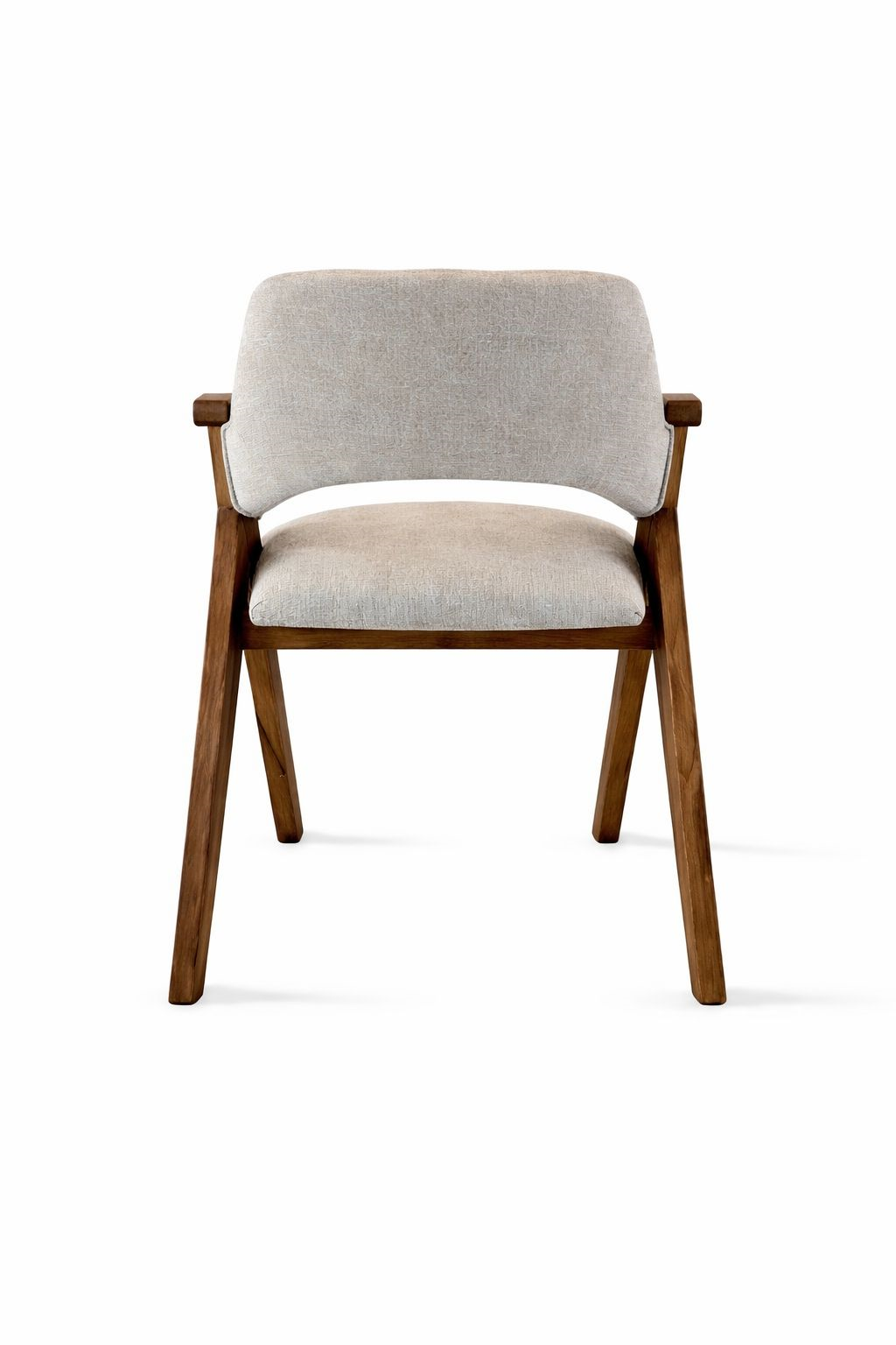 Ciclamino Doğal Ahşap Döşemeli Ceviz Kolçaklı Sandalye El İşçiliği Bohem İskandinav Tasarım