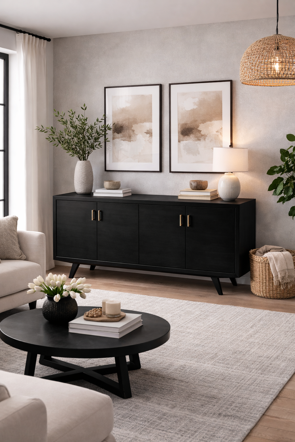 Düz Kapaklı Ahşap Konsol – Geniş Depolama Alanlı Salon ve Antre Konsolu – 200 × 52 × 90 cm