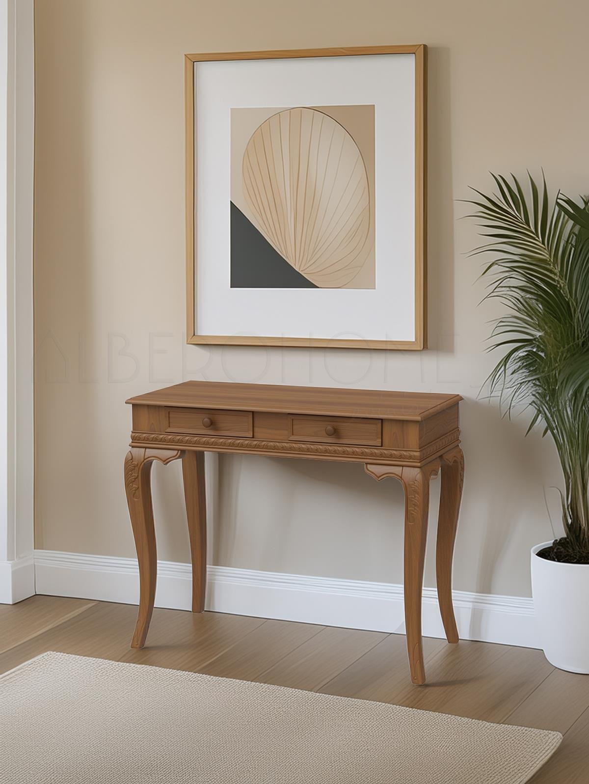 Flora El Oymalı Ahşap Dresuar 100 Cm – Rustik Country Tasarım