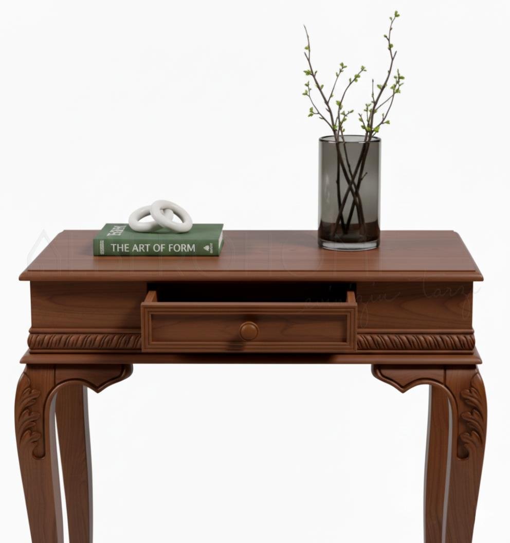 Flora El Oymalı Ahşap Dresuar 80 Cm – Rustik Country Tasarım