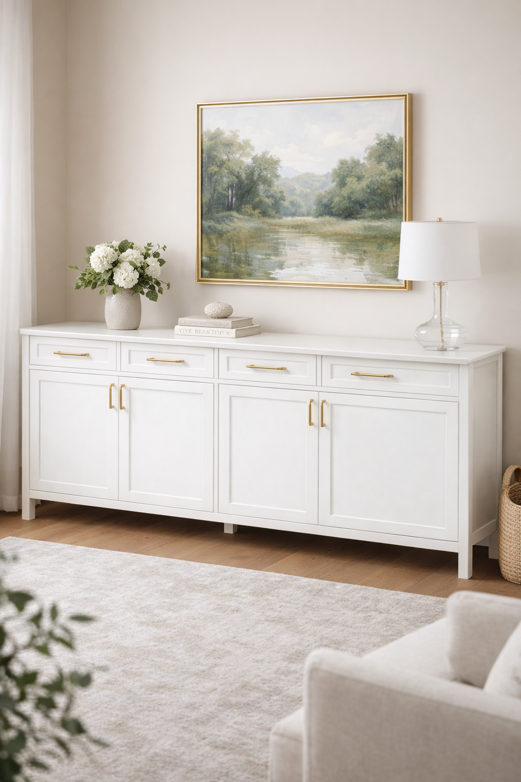 Forma Kapaklı Ahşap Konsol – Çekmeceli Geniş Salon ve Antre Konsolu – 200 × 45 × 85 cm