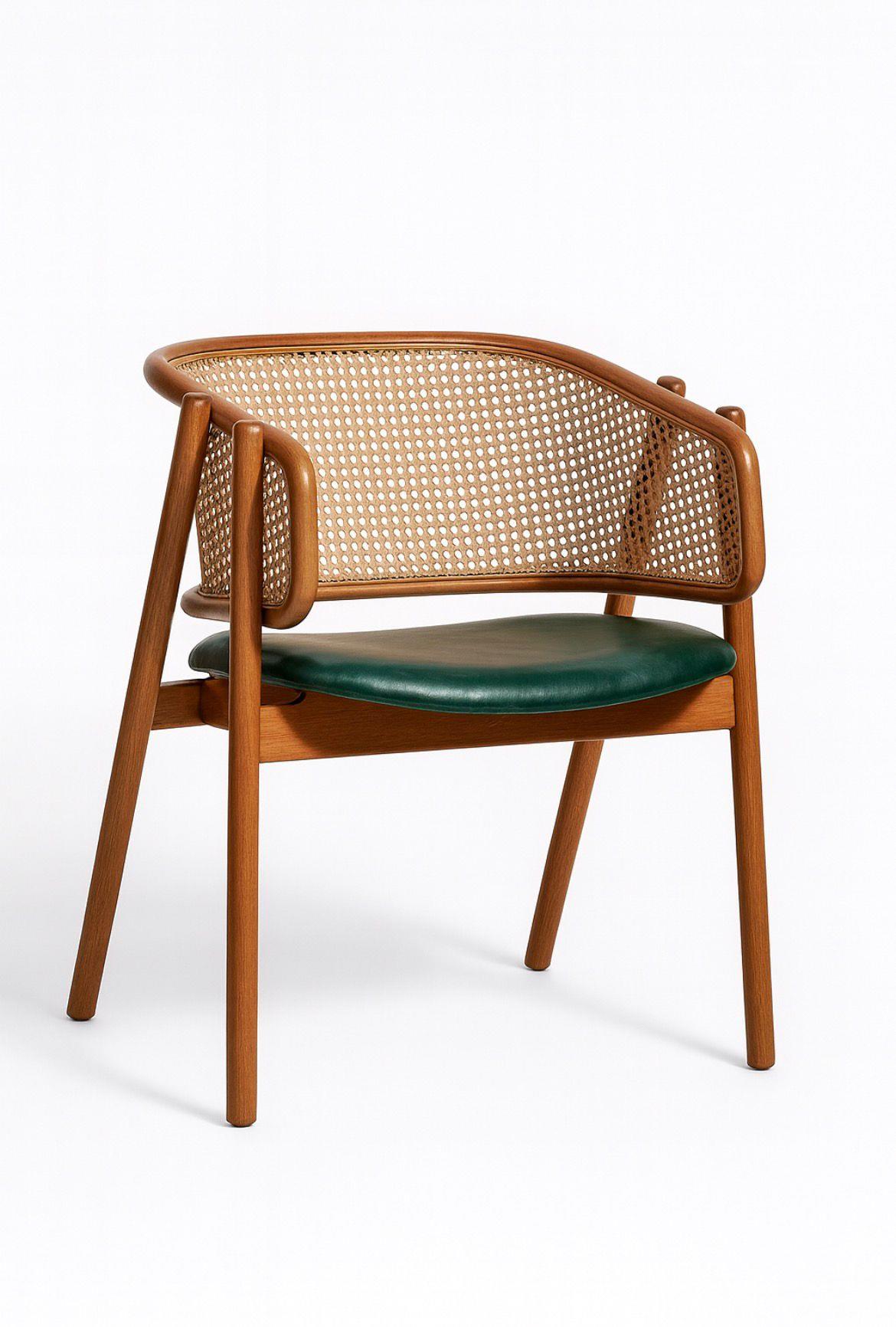 Hazeran Sırtlı Masif Kayın Sandalye | Minderli Ahşap Sandalye