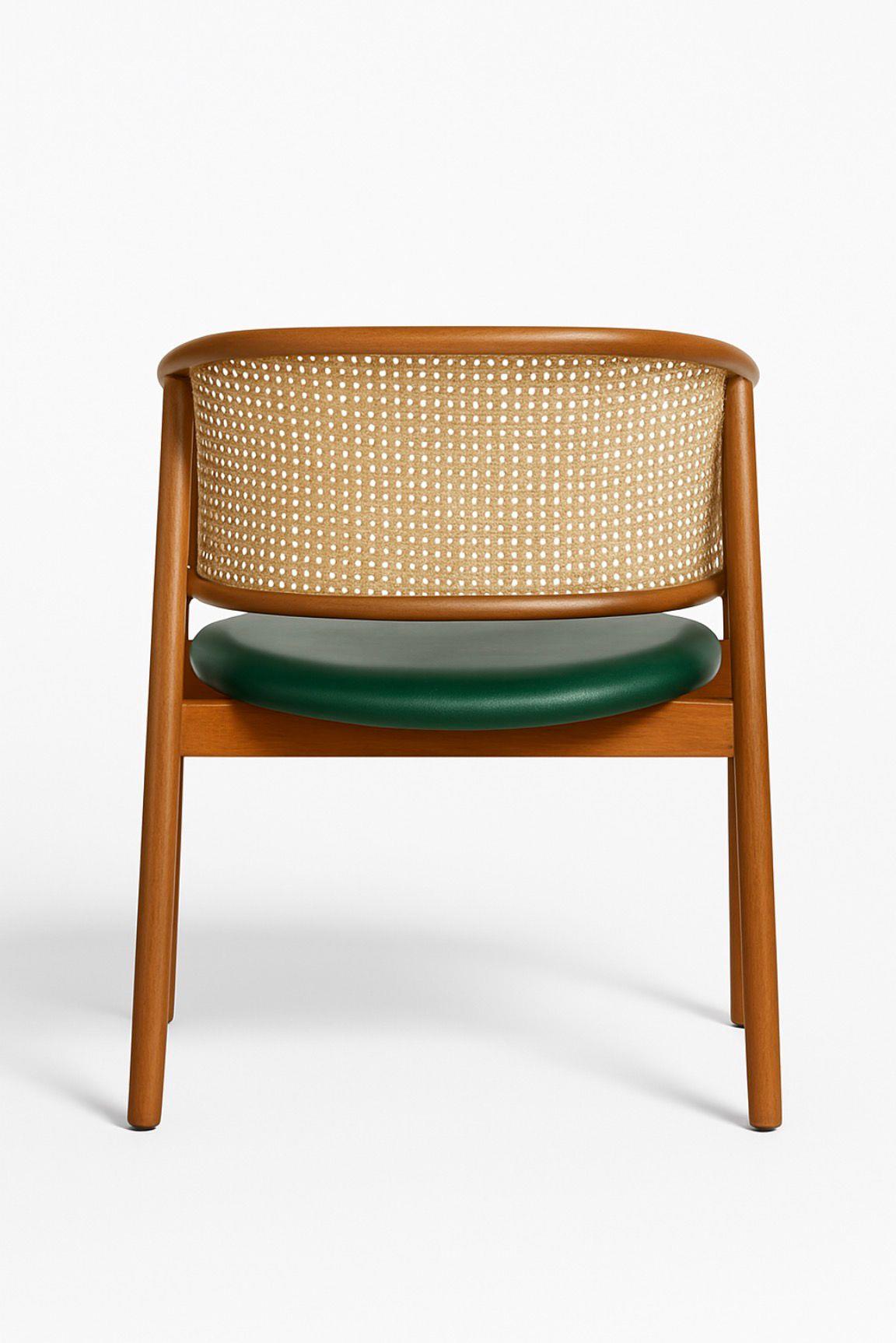 Hazeran Sırtlı Masif Kayın Sandalye | Minderli Ahşap Sandalye