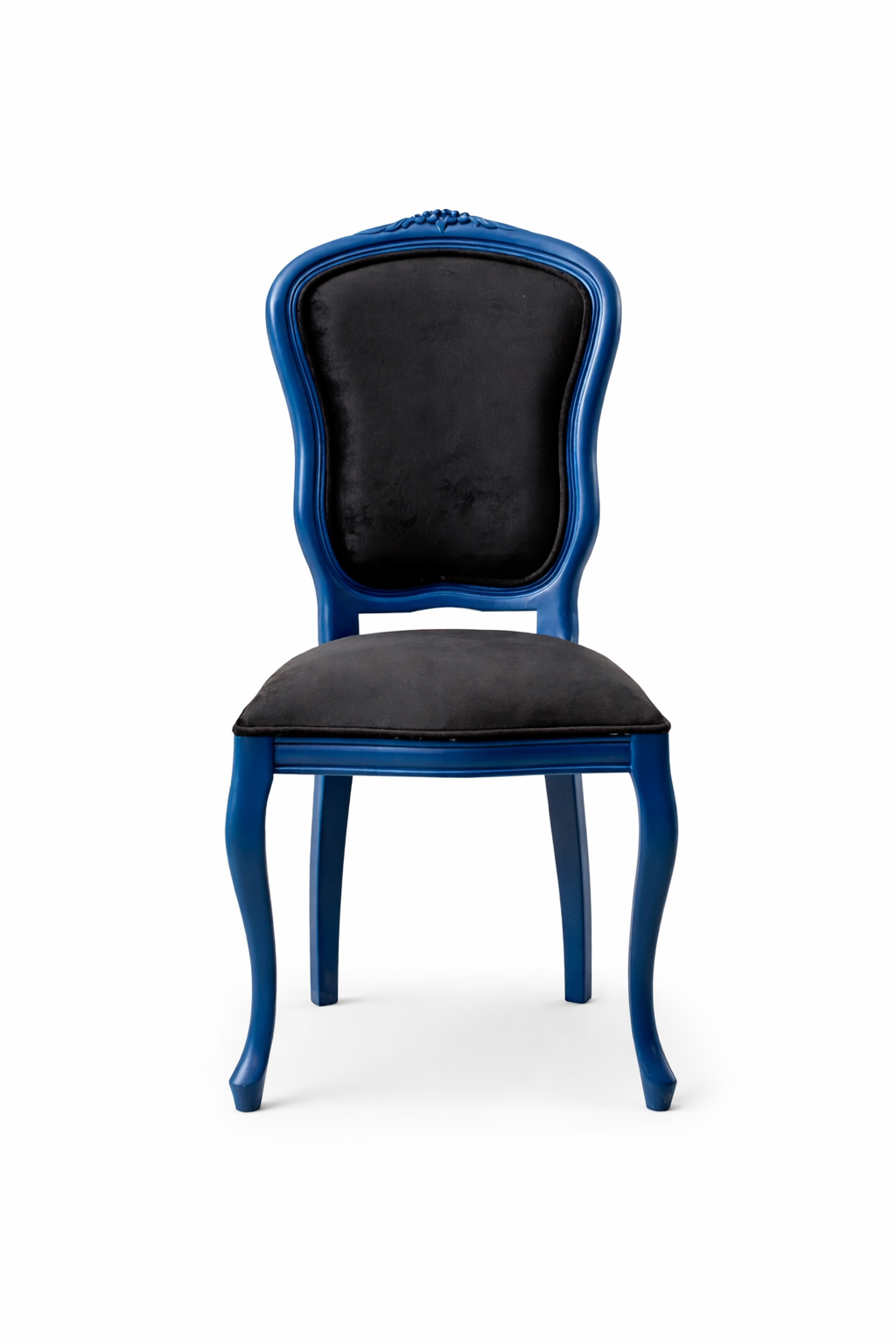 İndigo Doğal Kayın Ahşap Çivit Mavisi Renk Döşemeli Sandalye Detaylı İşçilik Modern Şık Tasarım