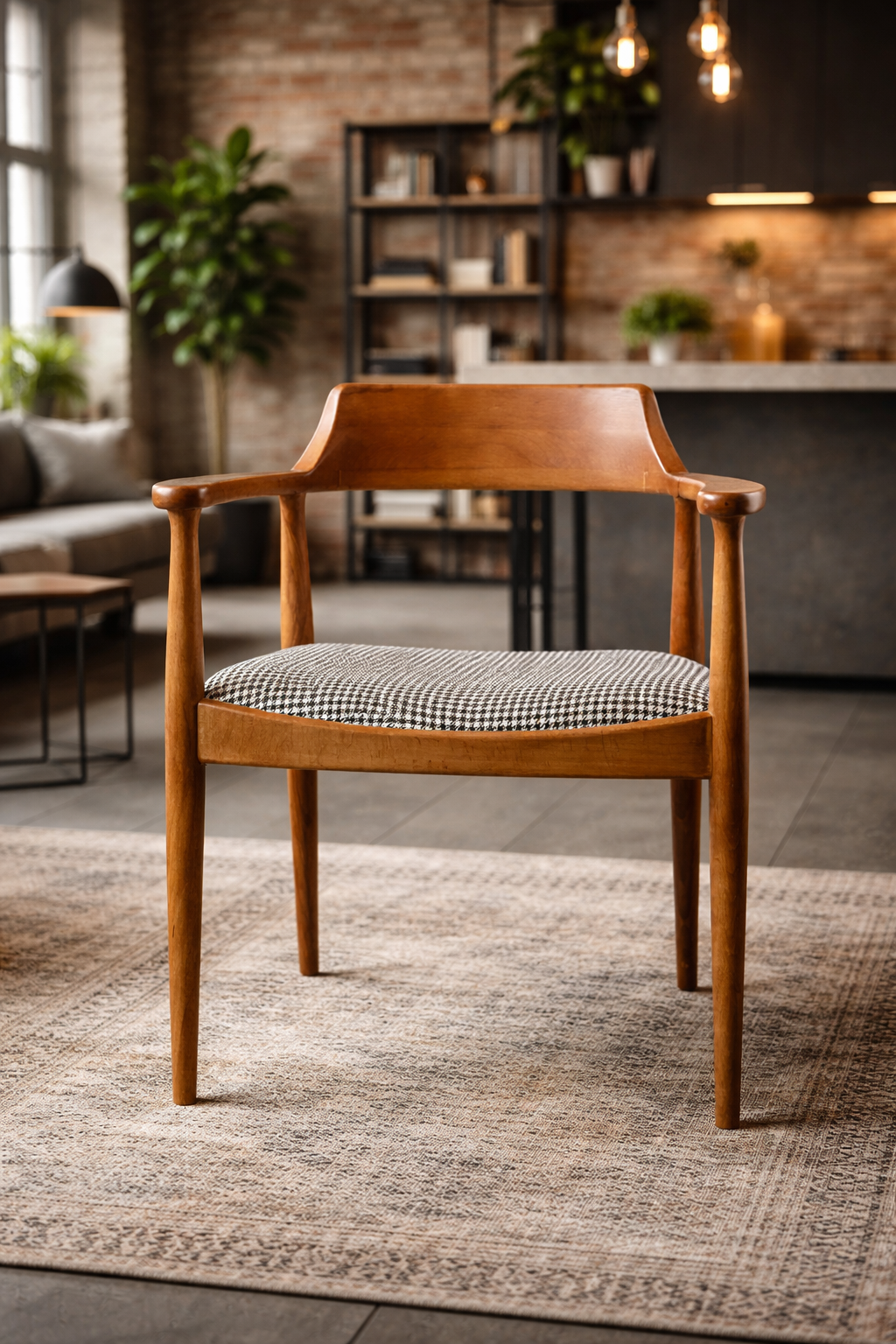 Kerben Doğal Ahşap Naturel Renk Kayın Sandalye Detaylı İşçilik Modern Şık Tasarım