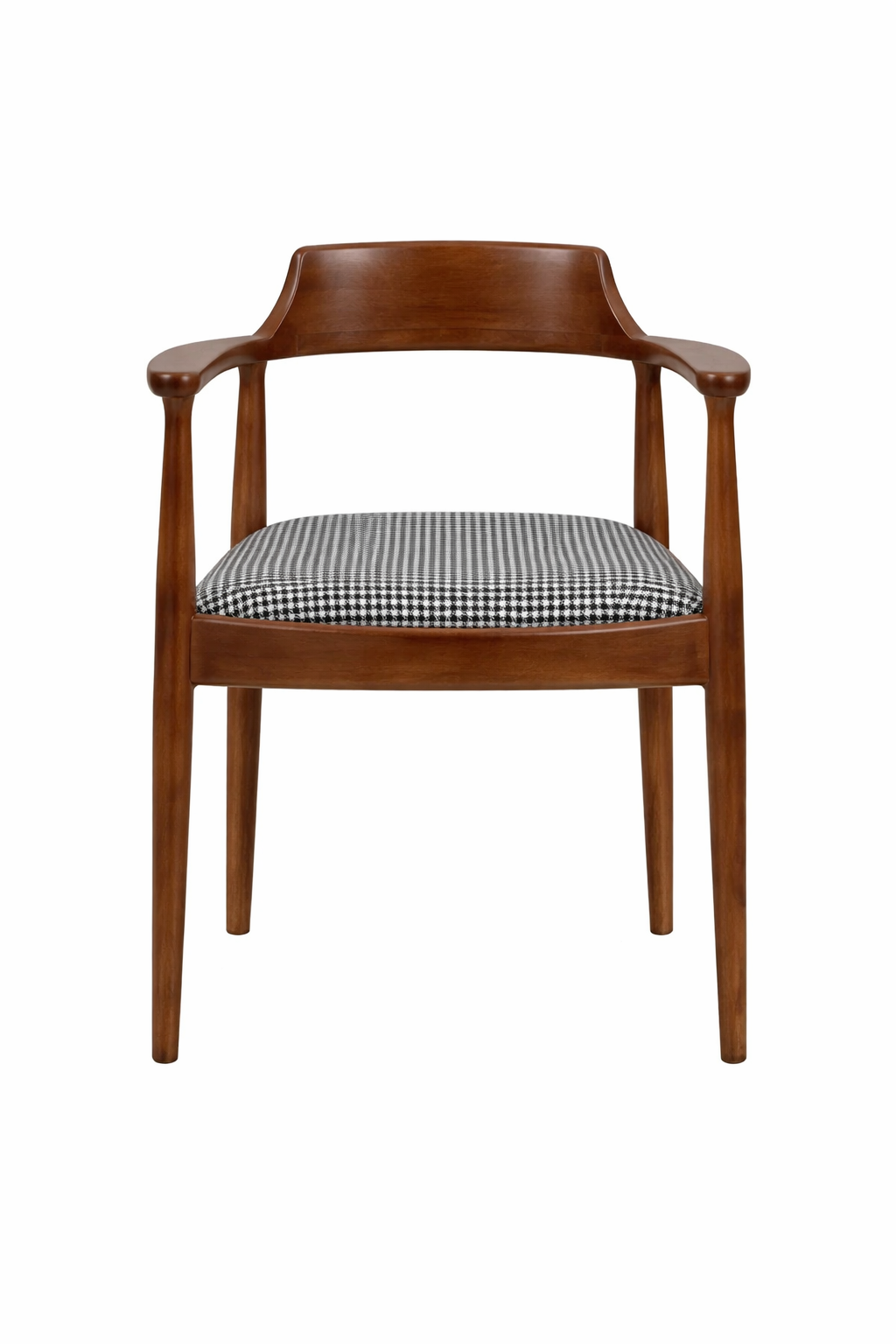 Kerben Natural Ahşap Ceviz Renk Kayın Sandalye Detaylı İşçilik Modern Şık Tasarım