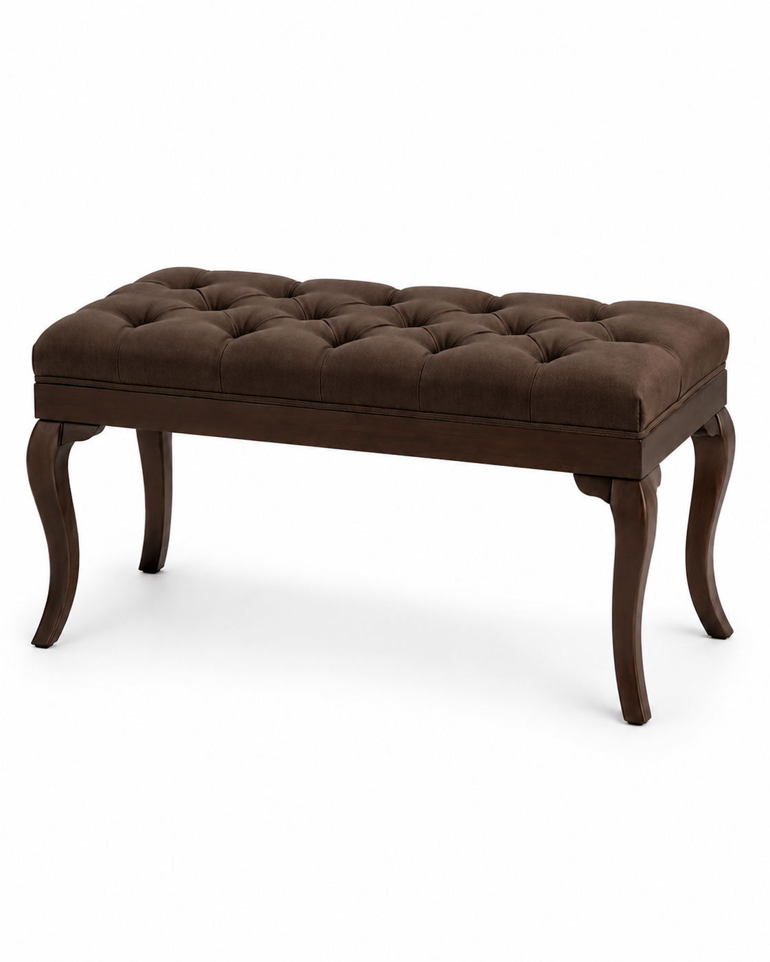 Klasik Kapitoneli Puf Bench 122x42 cm – Beyaz