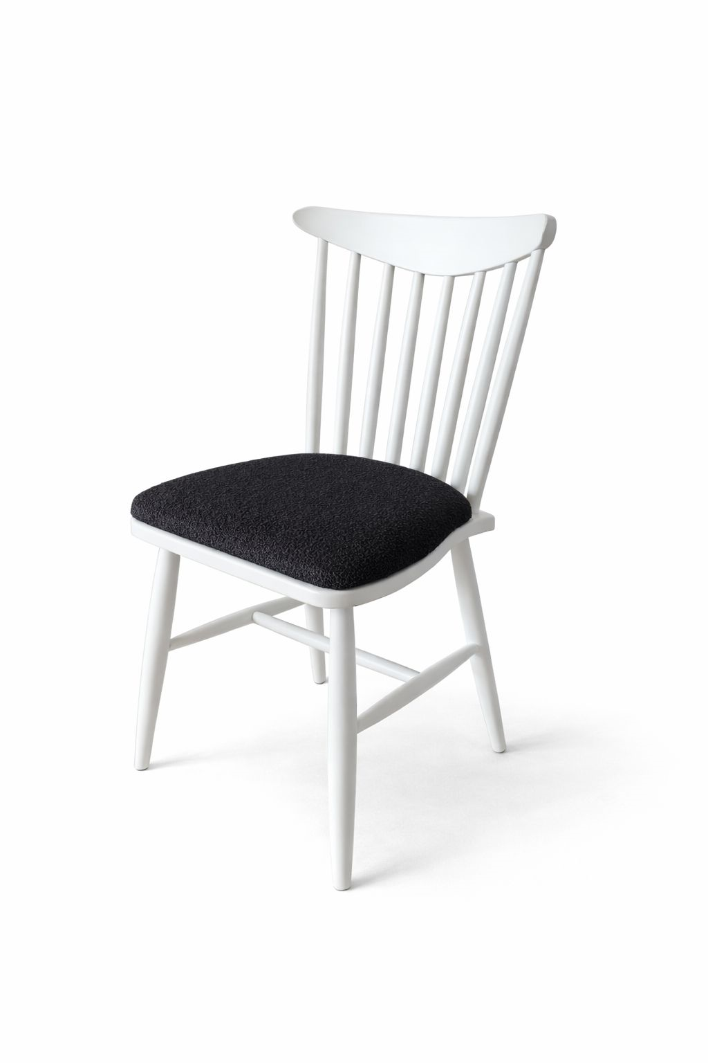 Lale Doğal Ahşap Döşemeli Beyaz Sandalye El İşçiliği Modern Şık Tasarım 