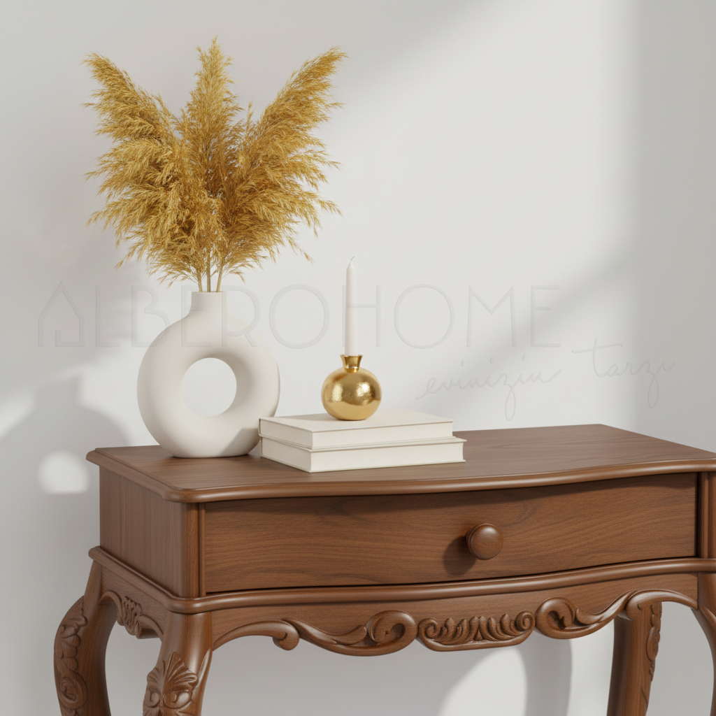 Lara El Oyması Ahşap Lükens Dresuar 80 Cm – Country Tasarım