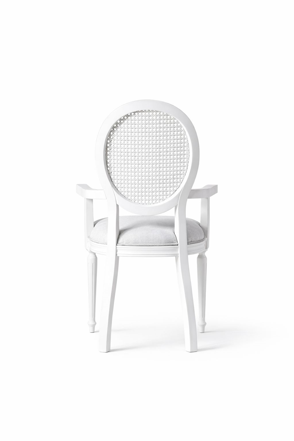 Laub  Doğal Ahşap Kayın Beyaz Renk Hazeranlı Kolçaklı Sandalye Detaylı İşçilik Modern Şık Tasarım