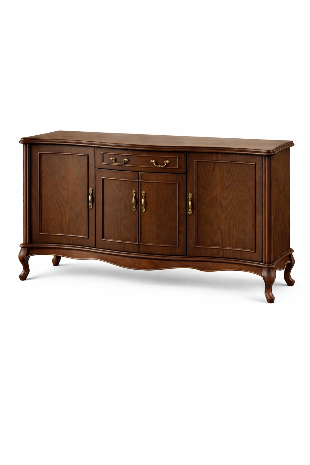 Liora Klasik Ahşap Konsol – Kapaklı ve Çekmeceli Salon Büfesi – 180 × 49 × 97 cm