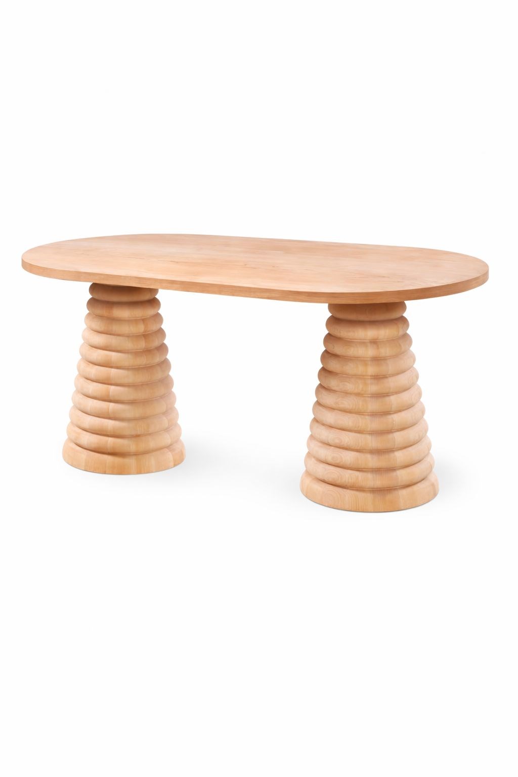 Liora Oval Ahşap Yemek Masası
