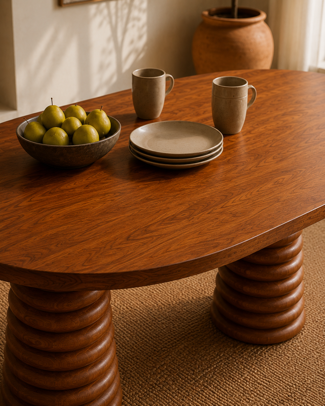 Liora Oval Ahşap Yemek Masası