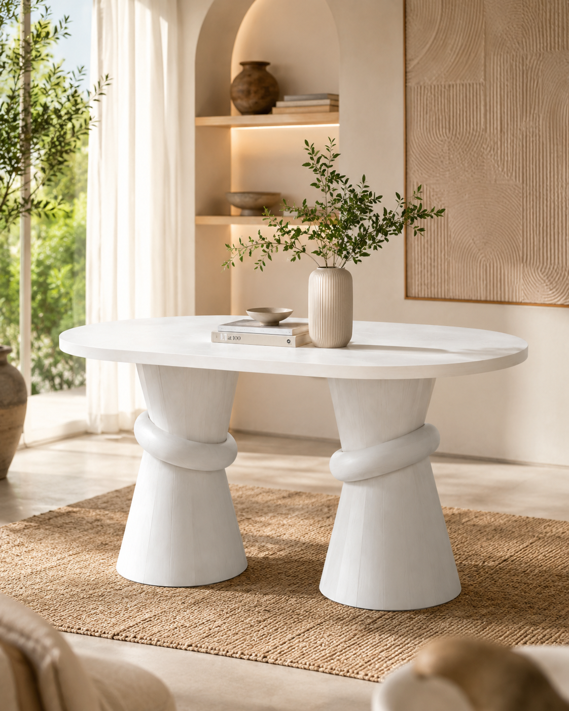 Loravis Oval Ahşap Yemek Masası