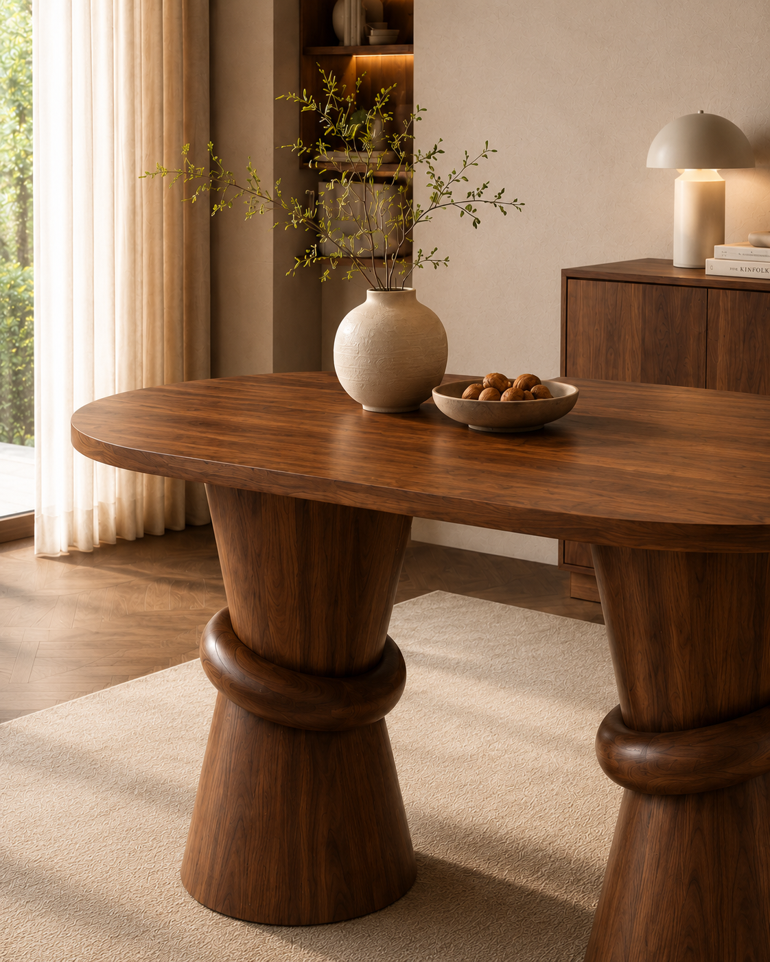 Loravis Oval Ahşap Yemek Masası