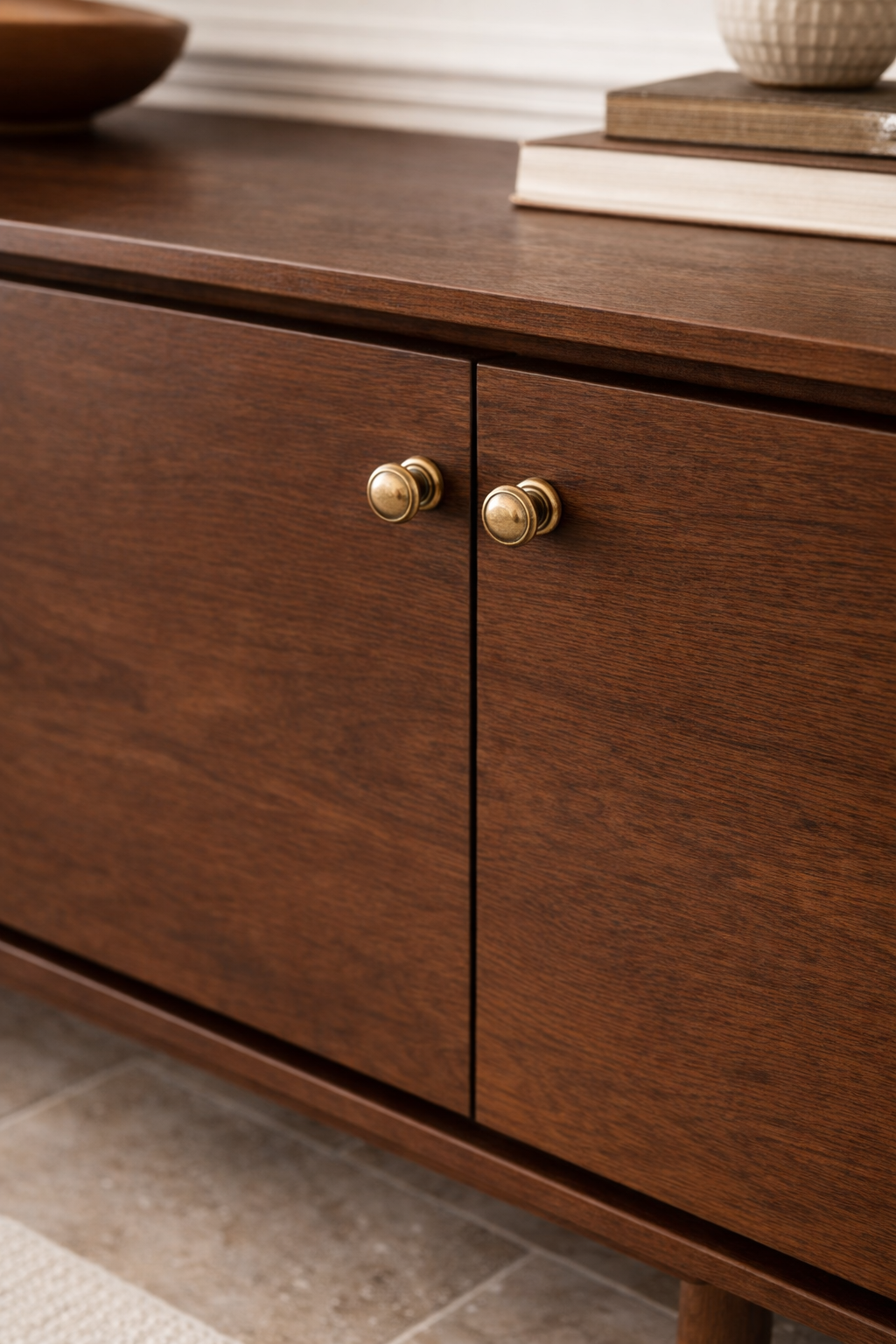 Lorin Ahşap Konsol – Uzun Kapaklı Modern Salon Büfesi – 220 × 49 × 84 cm