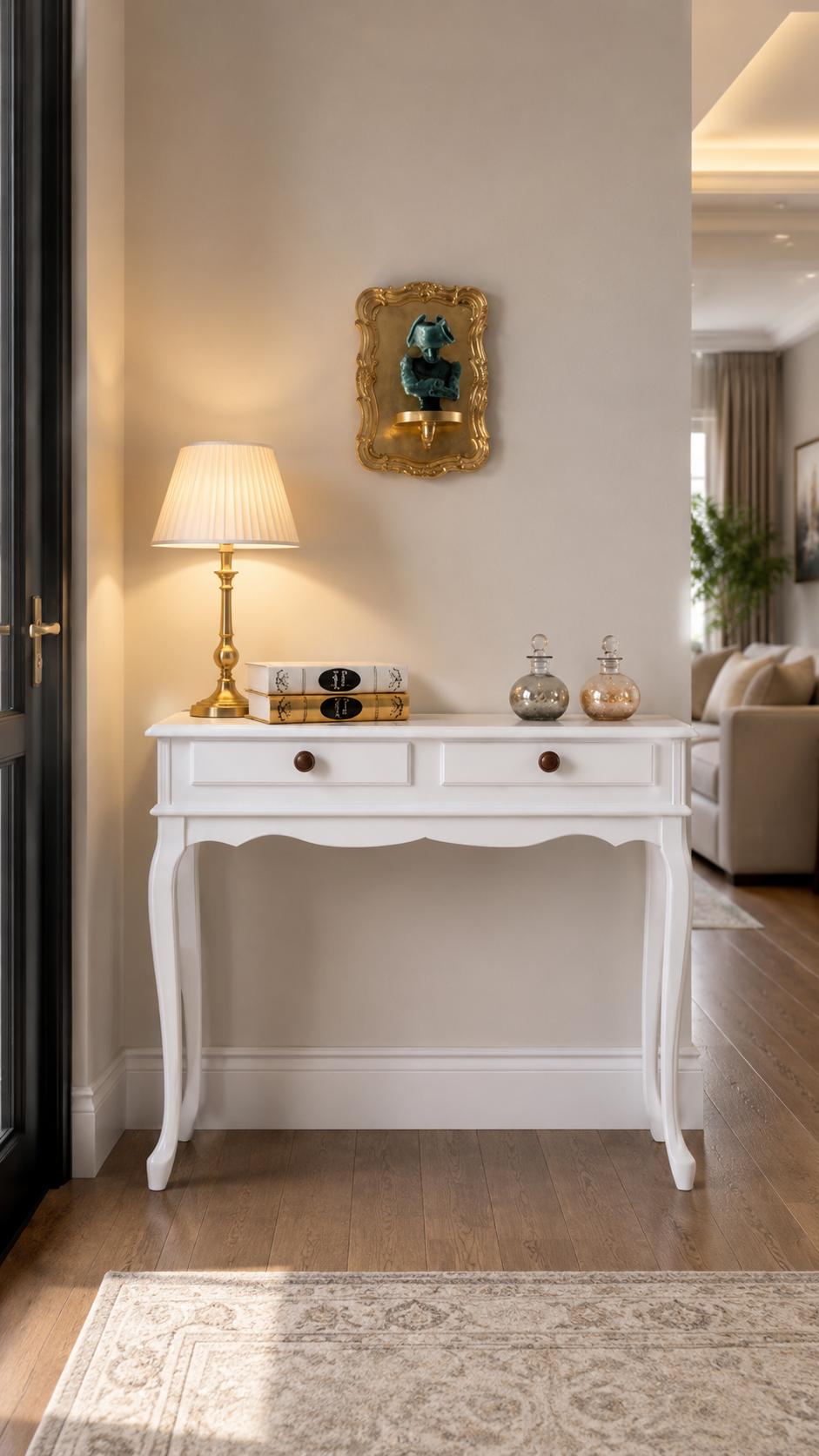 Magnit Doğal Ahşap Beyaz Renk Dresuar 100x38 Cm - Modern & Şık Tasarım