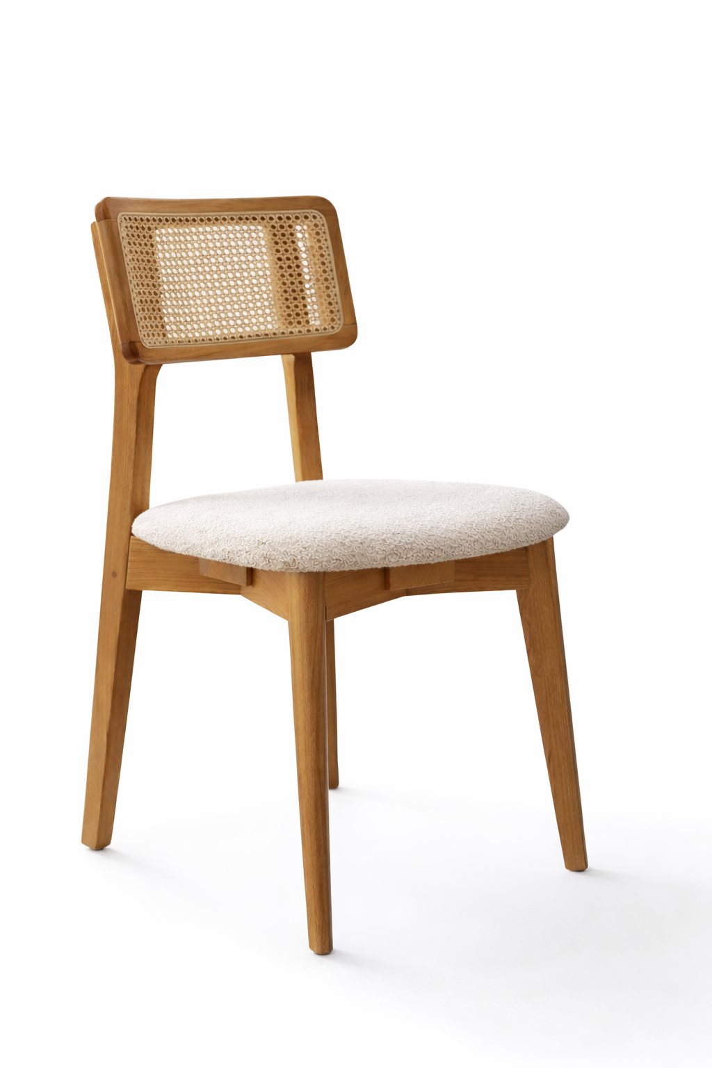 Melodi Natural Ahşap Hazeranlı Kayın Sandalye Detaylı İşçilik Modern Şık Tasarım