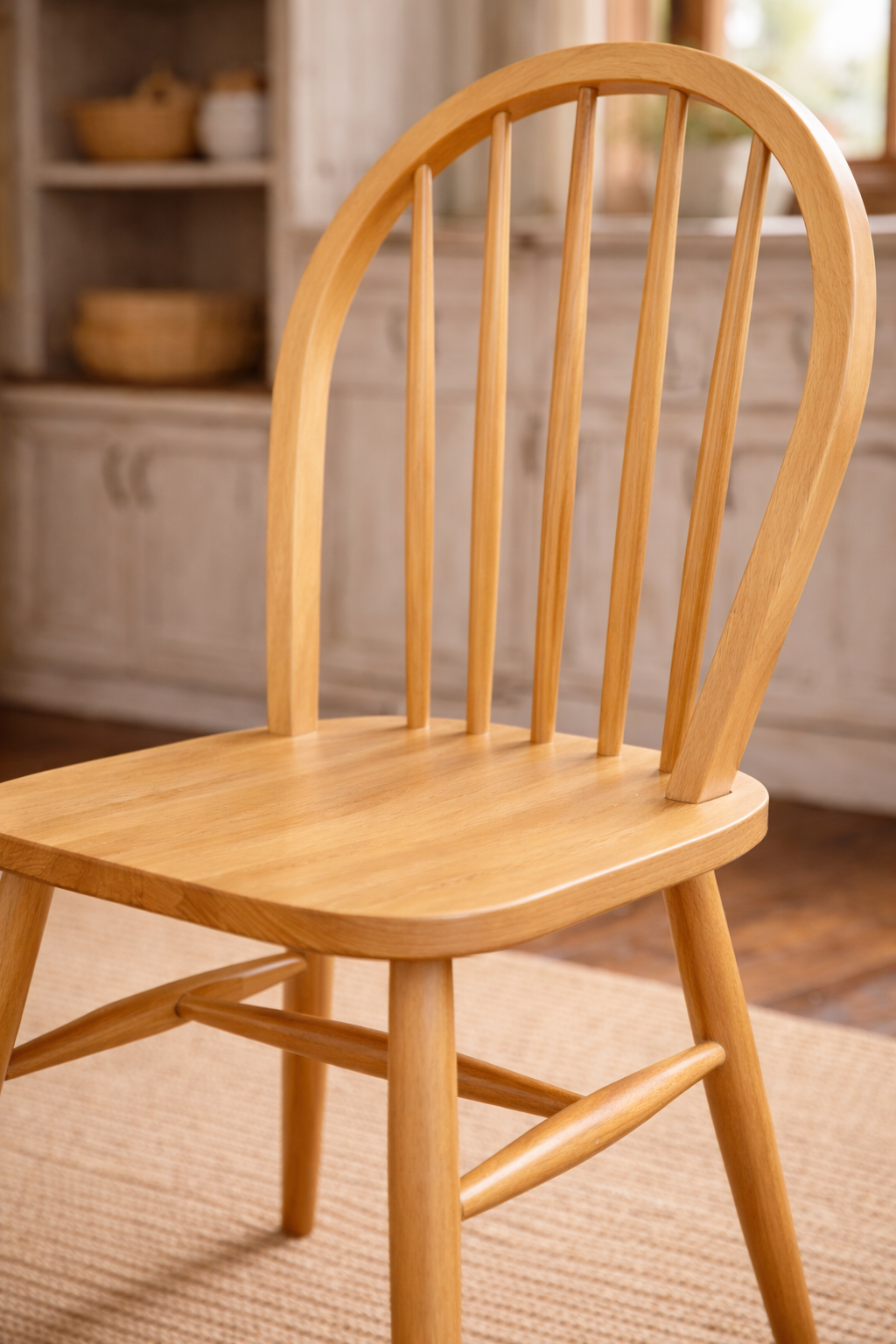 Miranda Natural Ahşap Kayın Sandalye Detaylı İşçilik Modern Şık Tasarım