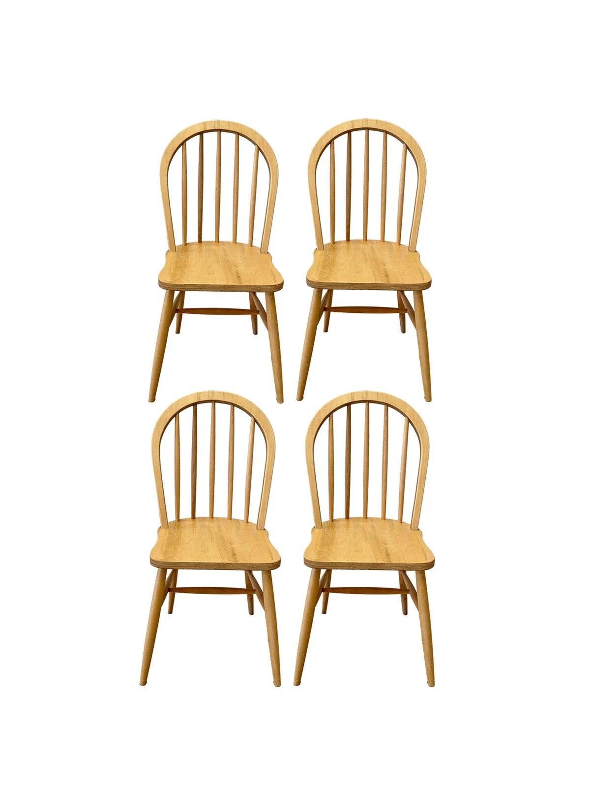 Miranda Natural Ahşap Kayın Sandalye Detaylı İşçilik Modern Şık Tasarım (4 Adet)