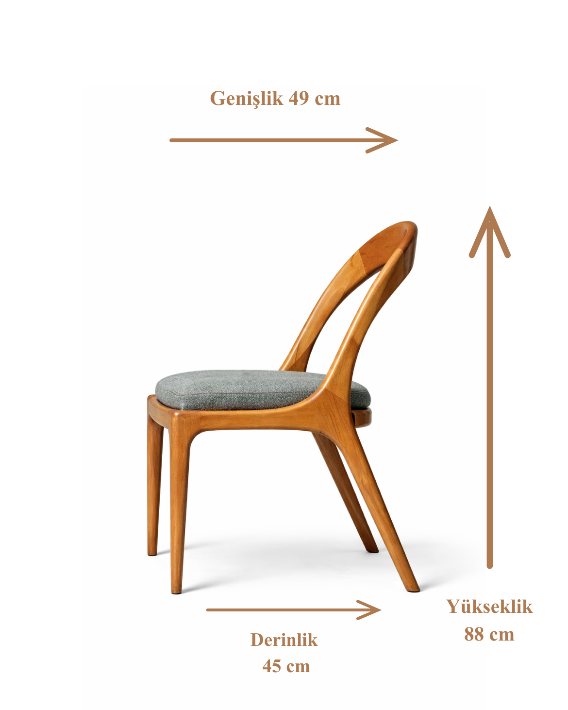 Modena Doğal Ahşap Döşemeli Naturel Sandalye El İşçiliği Modern İskandinav Tasarım