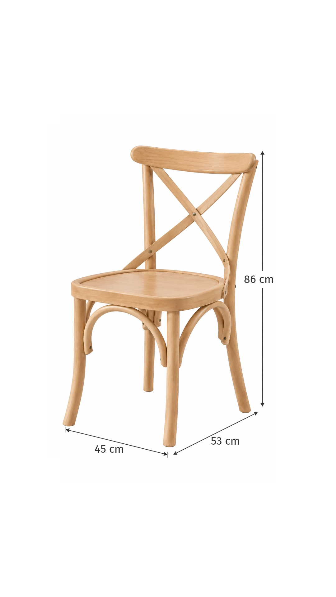 Natural Ahşap Yuvarlak Yemek Masası Takımı – 4 Sandalyeli