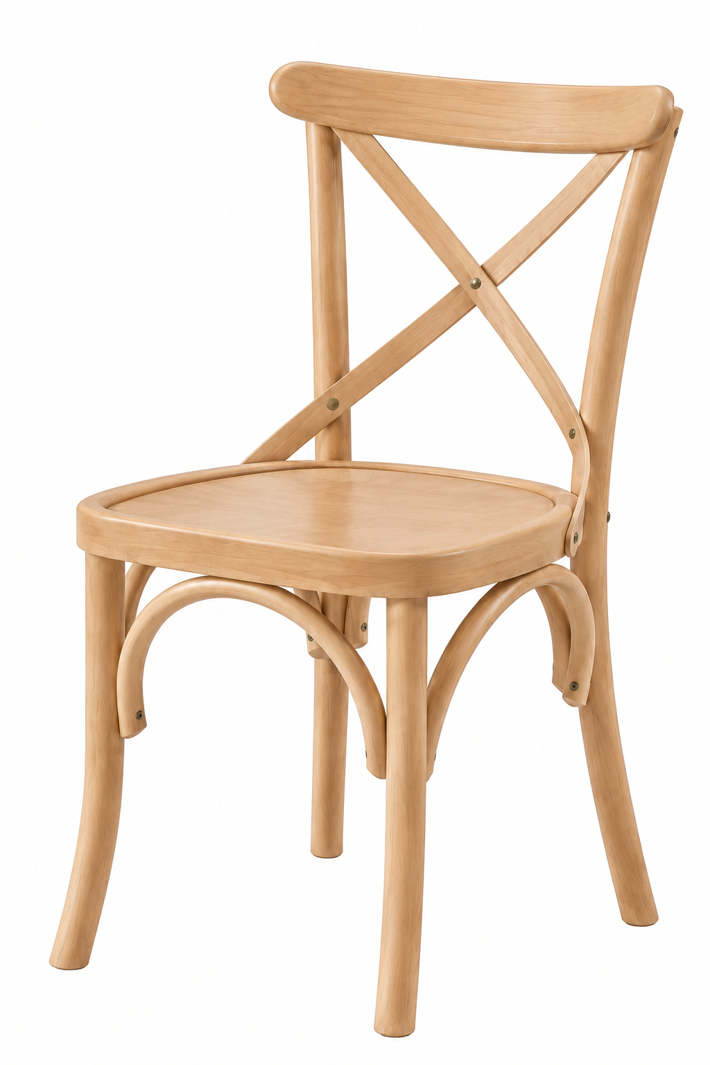 Natural Ahşap Yuvarlak Yemek Masası Takımı – 4 Sandalyeli