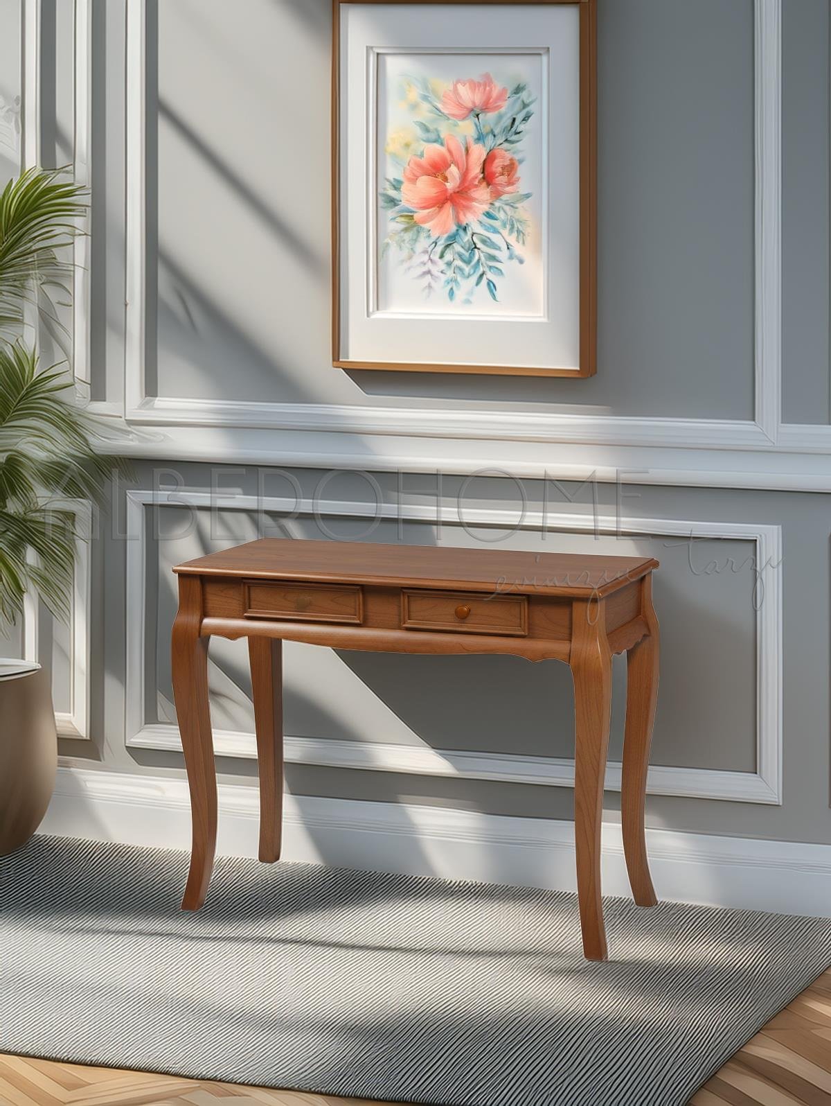 Nehir El Oyması Ahşap Rustik Dresuar 100 Cm – Country Tasarım