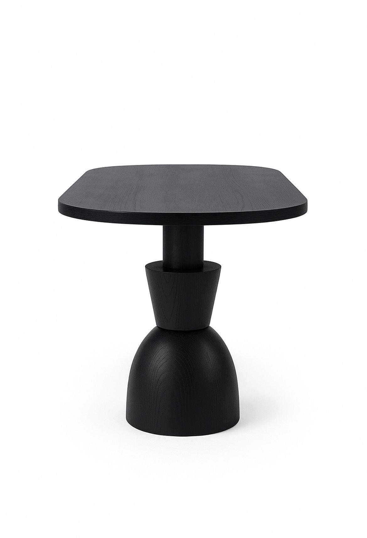 Oval Ahşap Yemek Masası 160x90 cm – Masif Tornalı Ayaklı Modern Tasarım